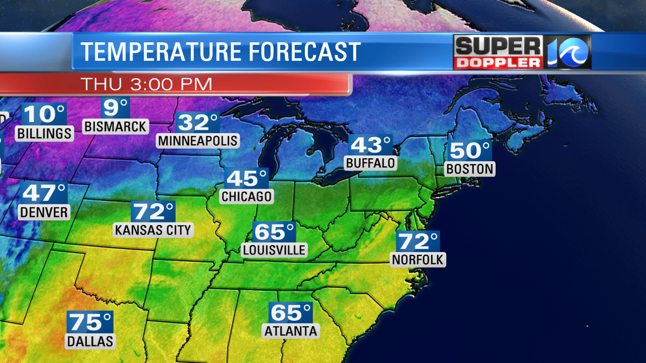 Forecast Temps (Tomorrow)