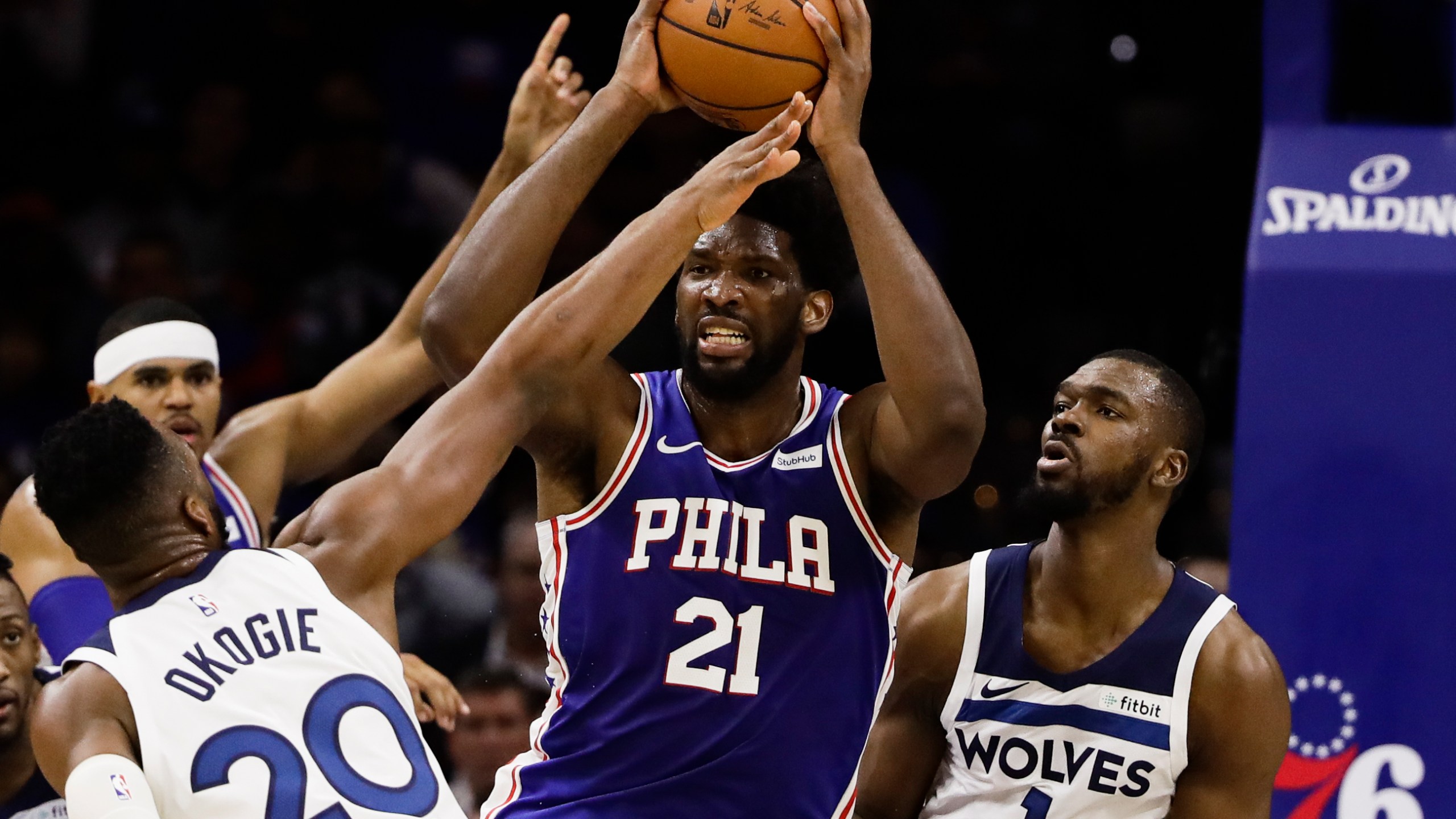 Josh Okogie, Joel Embiid, Noah Vonleh