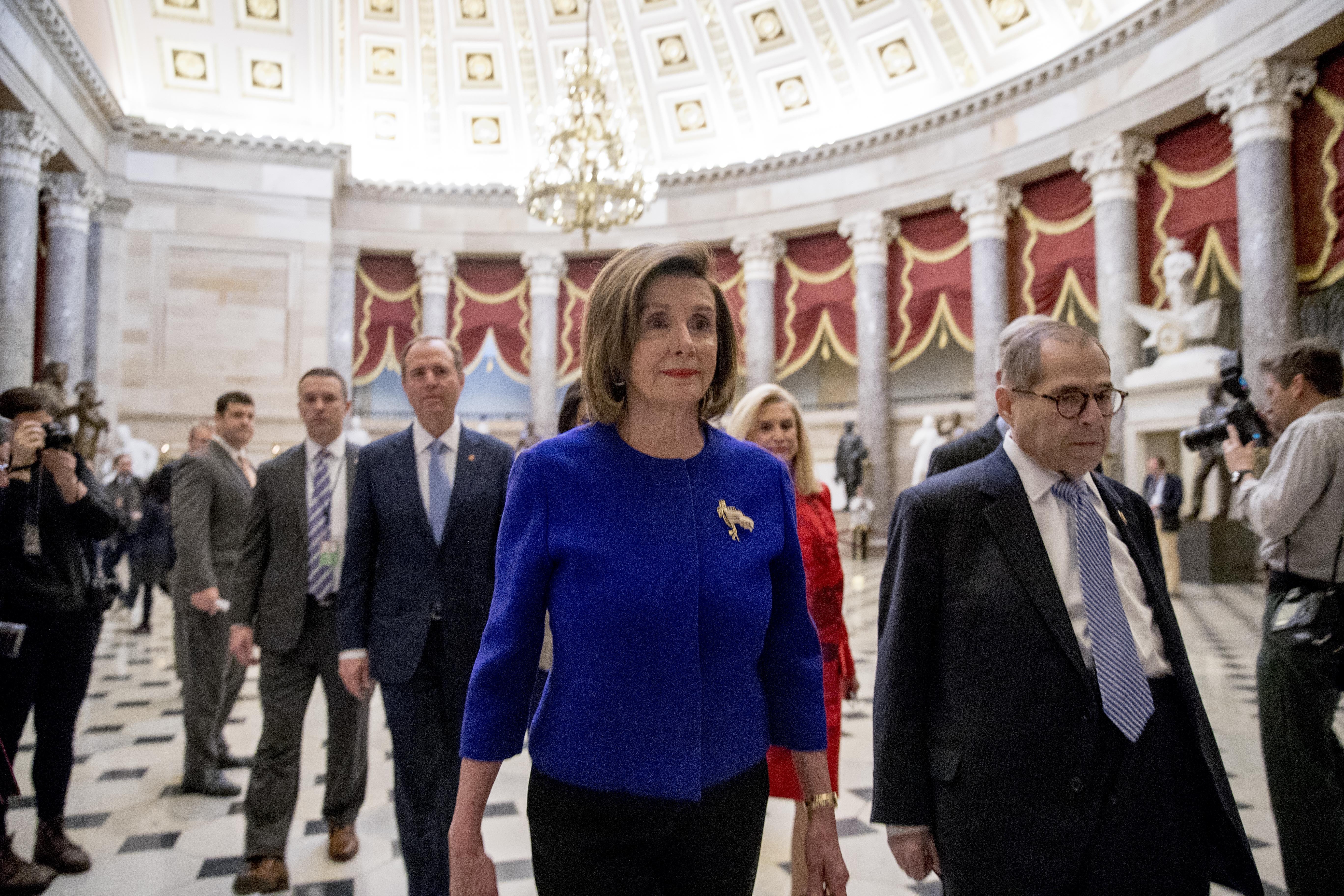 Jerrold Nadler, Adam Schiff, Carolyn Maloney, Nancy Pelosi