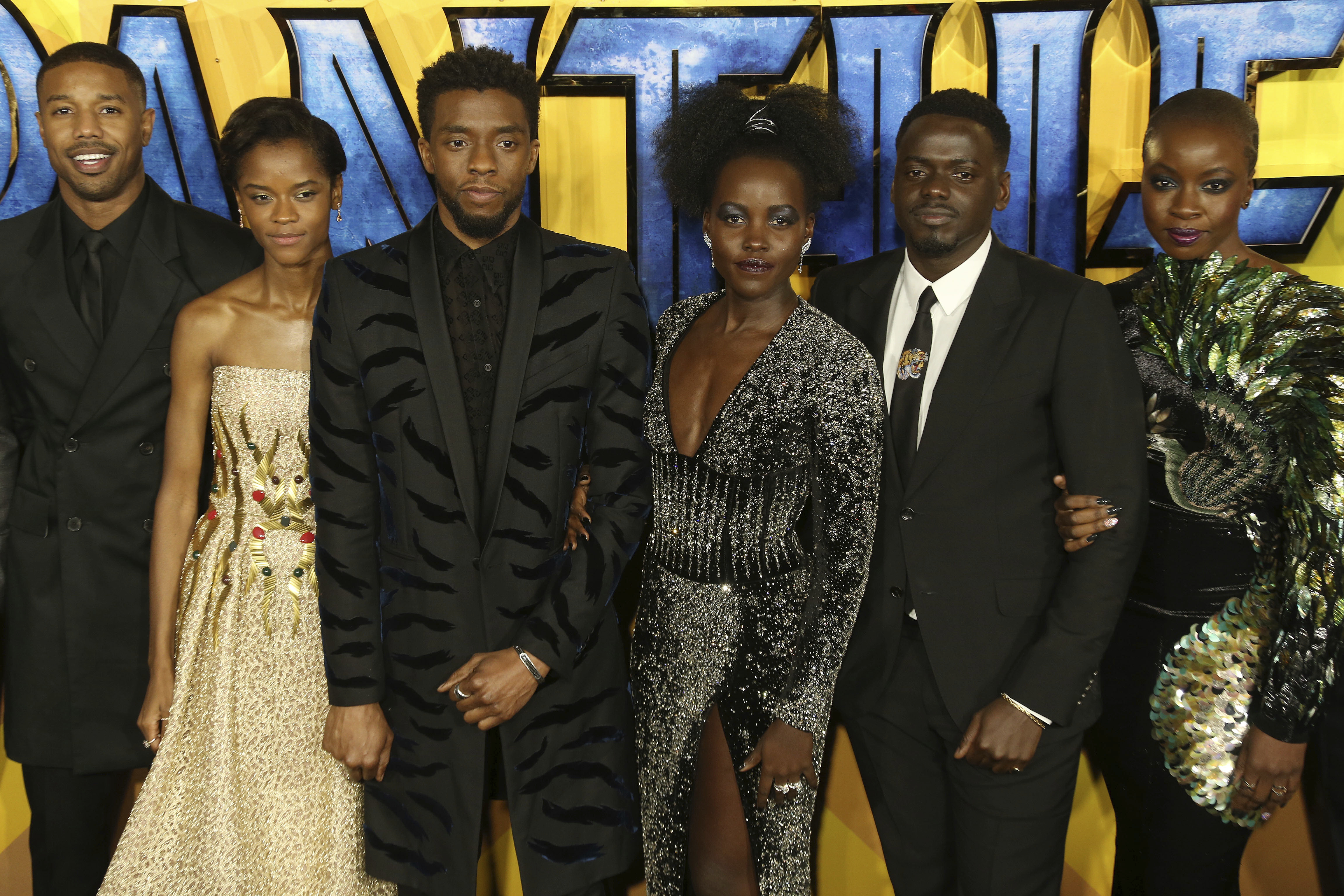 Michael B. Jordan, Leitia Wright, Chadwick Boseman, Lupita Nyong'o, Daniel Kaluuya, Danai Gurira