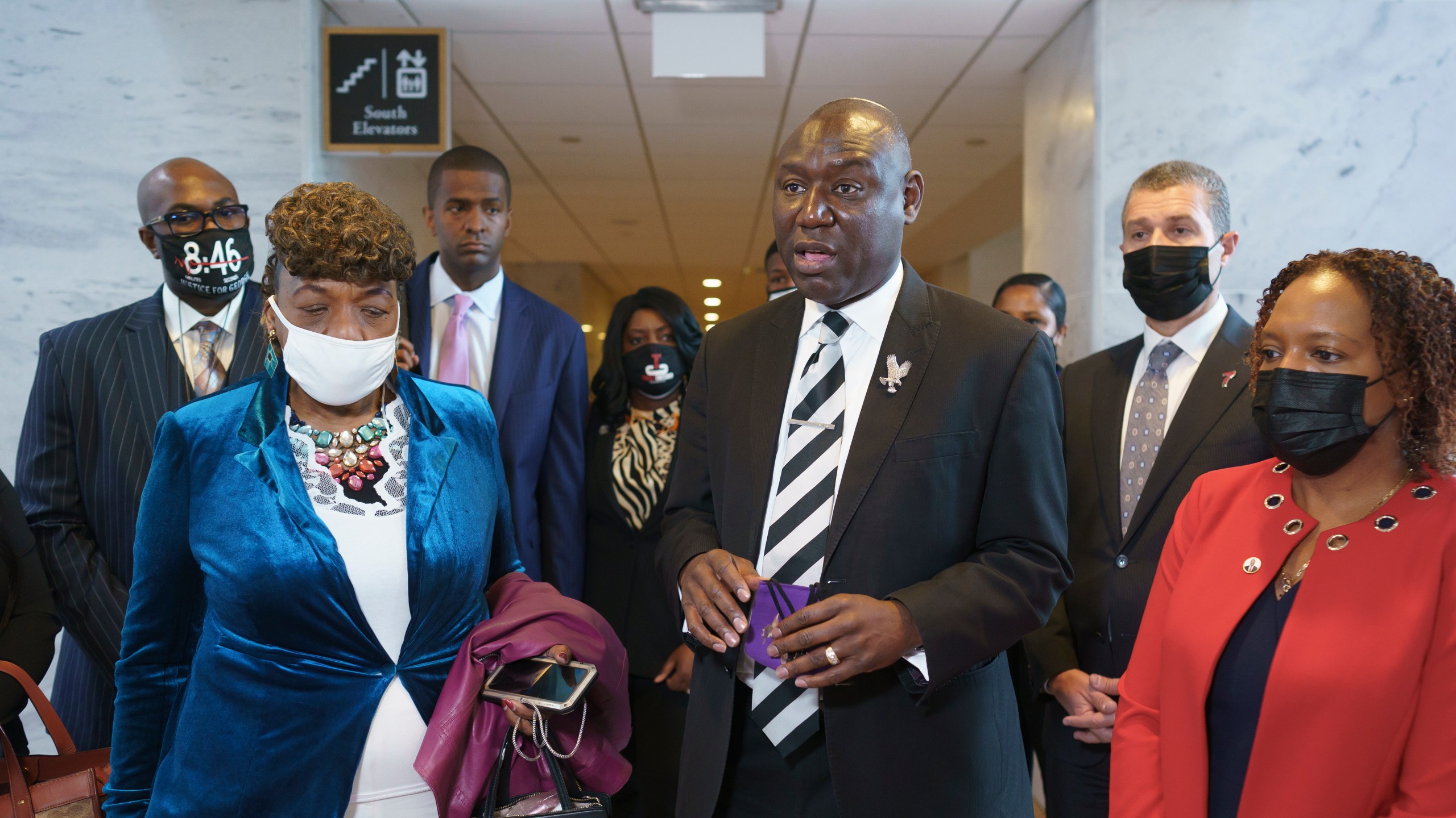 Ben Crump, Gwen Carr, Philonise Floyd