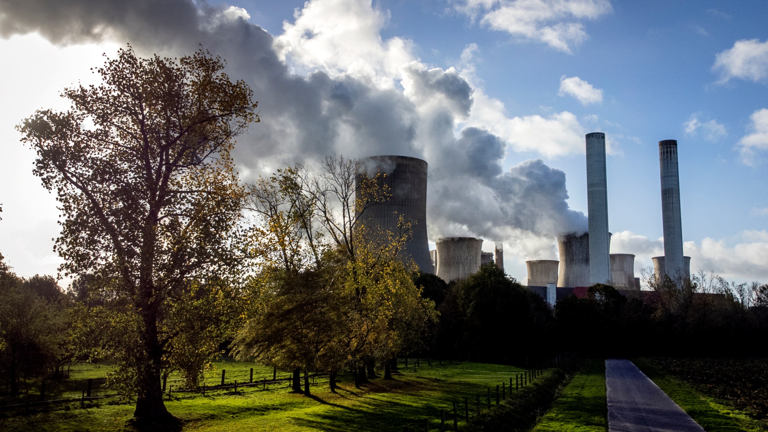 FILE - Steam rises from the coal-fired power plant Niederaussem, Germany, on Nov. 2, 2022. The cause of global warming is showing no signs of slowing as heat-trapping carbon dioxide in Earth’s atmosphere increased to record highs in its annual Spring peak, jumping at one of the fastest rates on record, officials announced Monday, June 5, 2023. (AP Photo/Michael Probst, File)