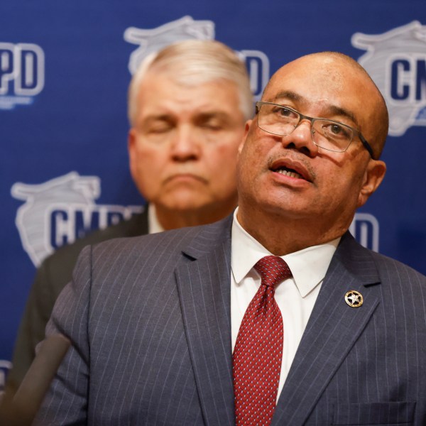 Ronald Davis, Director of the United States Marshals Service, speaks during a press conference in Charlotte, N.C., Tuesday, April 30, 2024, regarding a shooting that killed four officers during an attempt to serve a warrant on April 29. (AP Photo/Nell Redmond)