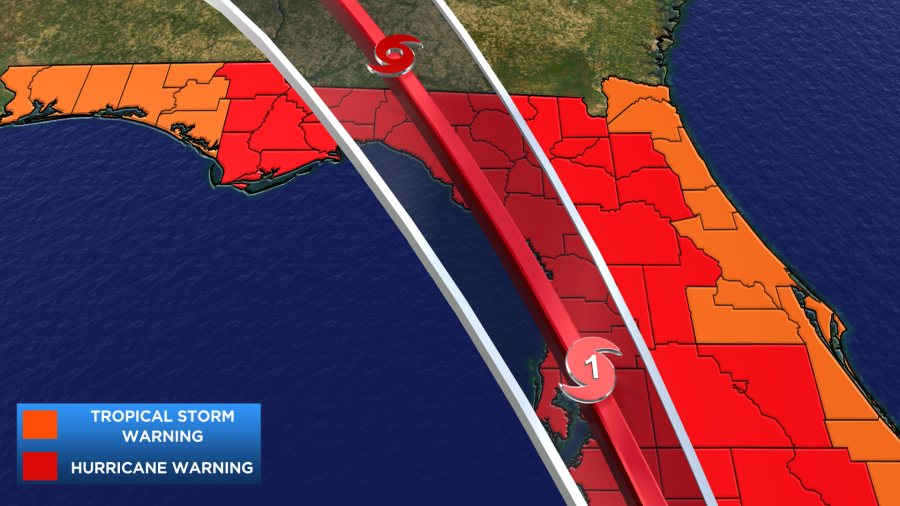 Example Hurricane Forecast map