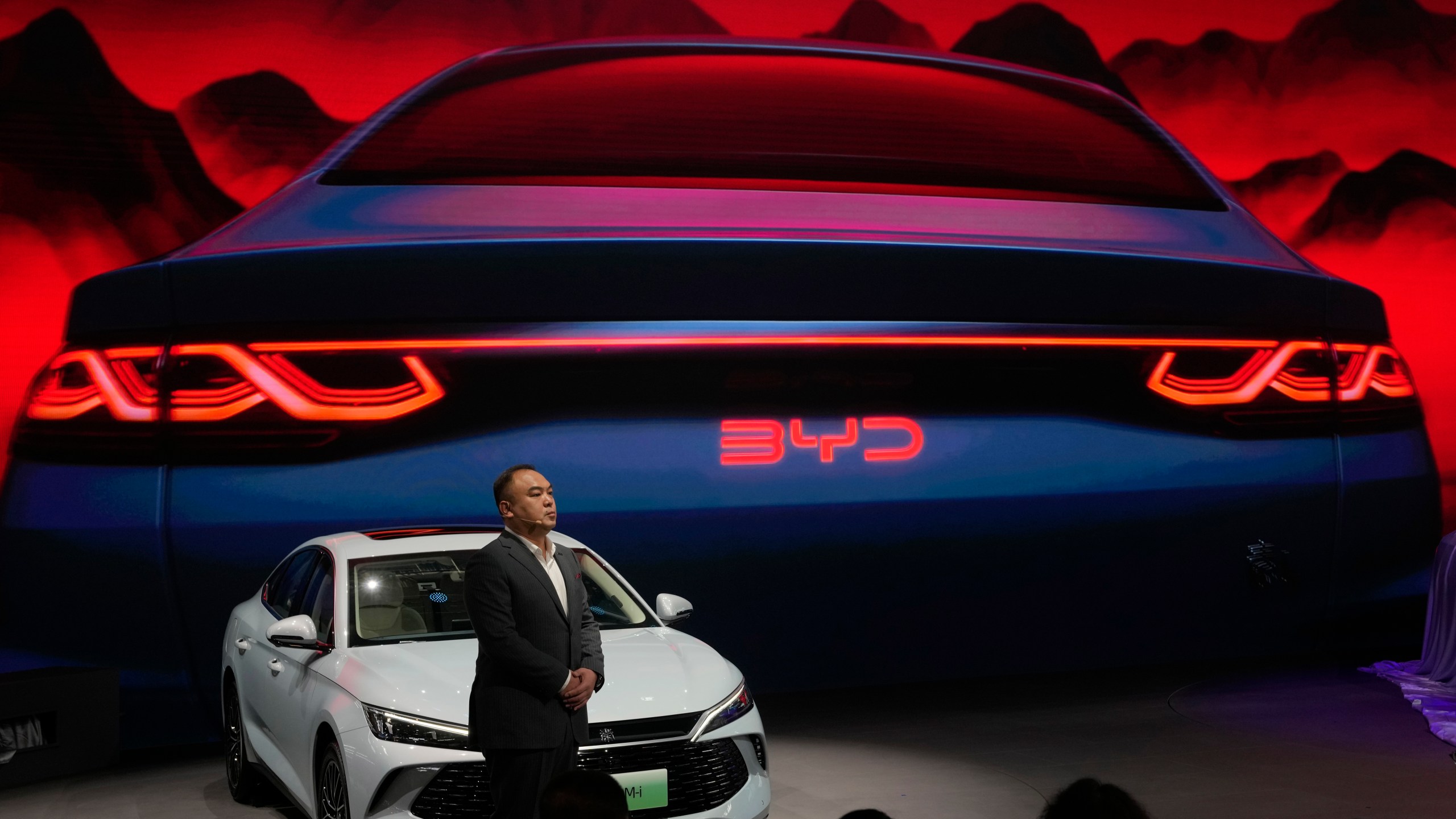 FILE - The BYD Qin L Dmi is unveiled during Auto China 2024 in Beijing, April 25, 2024. Chinese automaker BYD inaugurated its first electric vehicle plant in Thailand on Thursday, July 4, part of the company’s effort to expand into Southeast Asia while also tackling wealthier markets in the U.S. and Europe. (AP Photo/Ng Han Guan, File)