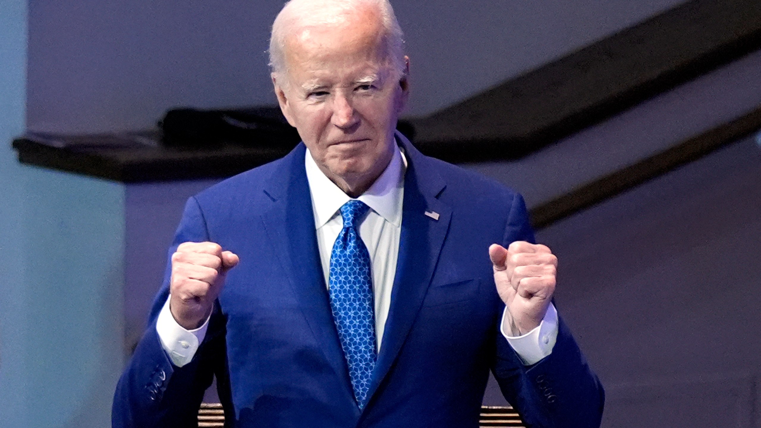 President Joe Biden attends a church service at Mt. Airy Church of God in Christ, Sunday, July 7, 2024, in Philadelphia (AP Photo/Manuel Balce Ceneta)