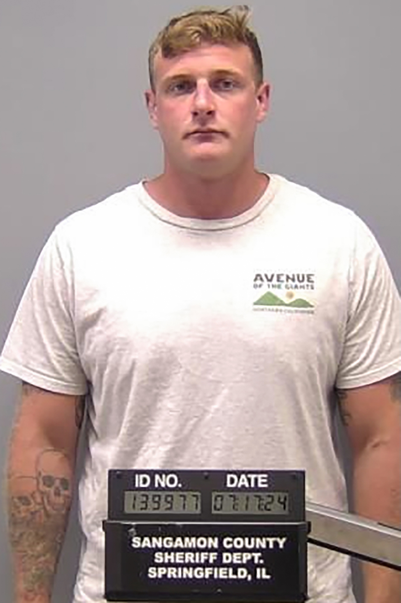 This booking photo provided by the Sangamon County Sheriff's Office shows Sean Grayson, on July 17, 2024, in Springfield, Ill. Grayson, an Illinois sheriff’s deputy, has been charged with murder in the fatal shooting of a woman inside her home. (Sangamon County Sheriff's Office via AP)