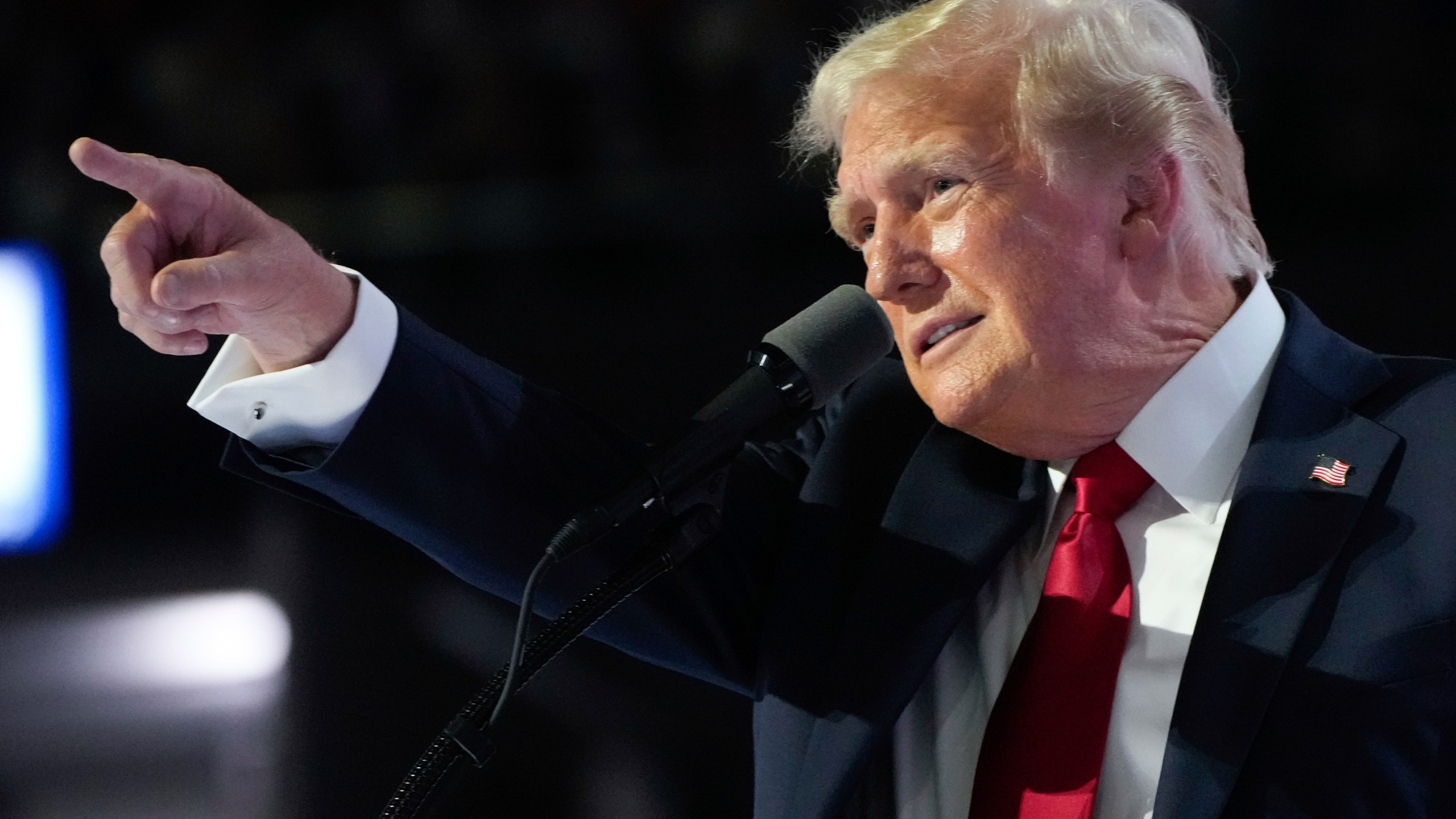 Republican presidential candidate and former president, Donald Trump, speaks during the final day of the Republican National Convention Thursday, July 18, 2024, in Milwaukee. (AP Photo/Paul Sancya)