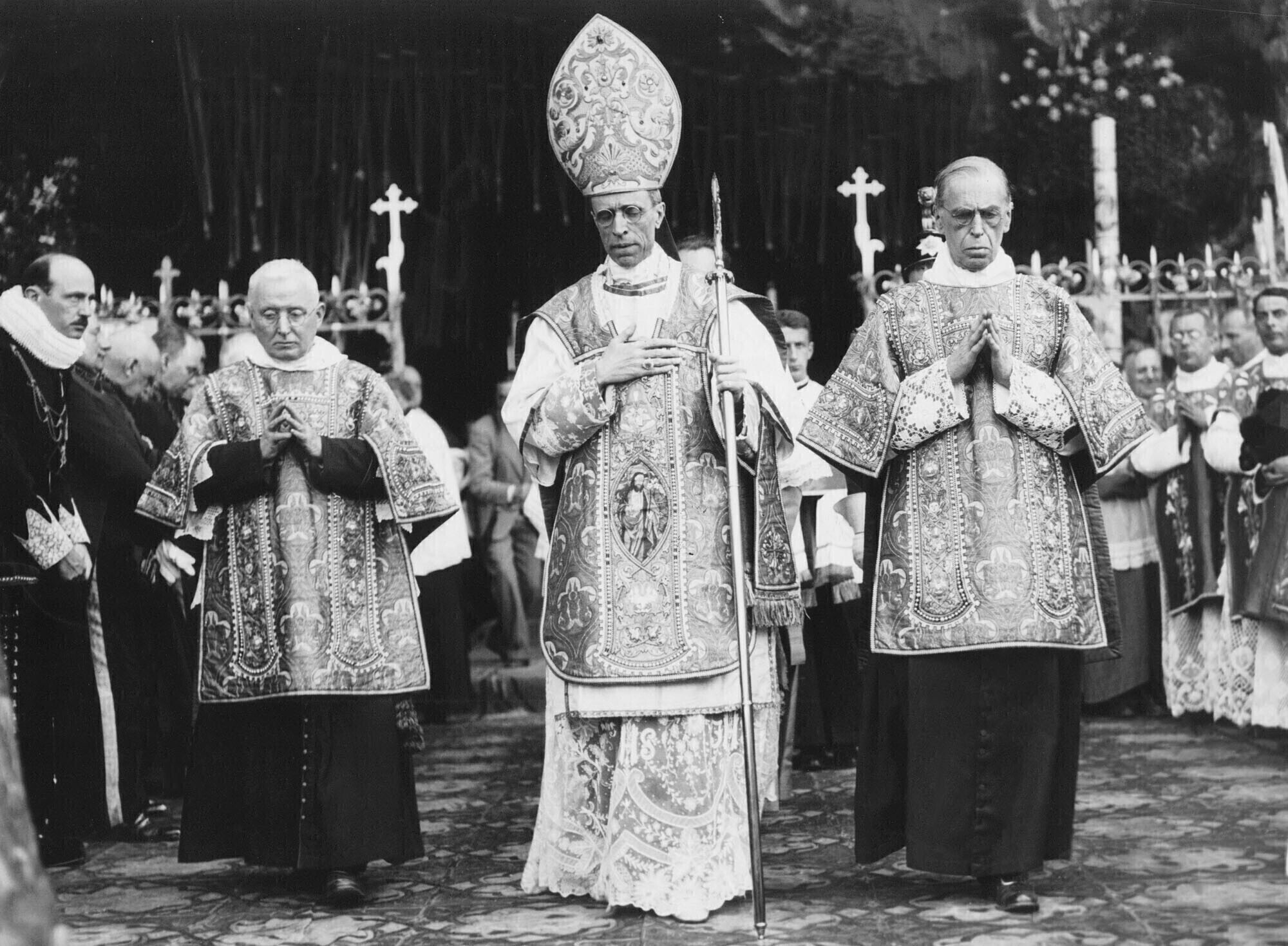 FILE - Undated file photo of Pope Pius XII. The recently-opened archives of Pope Pius XII have shed new light on claims the World War II-era pope didn't speak out about the Holocaust. But they're also providing details about another contentious chapter in Vatican history: the scandal over the founder of the Legionaries of Christ. (AP Photo, File)