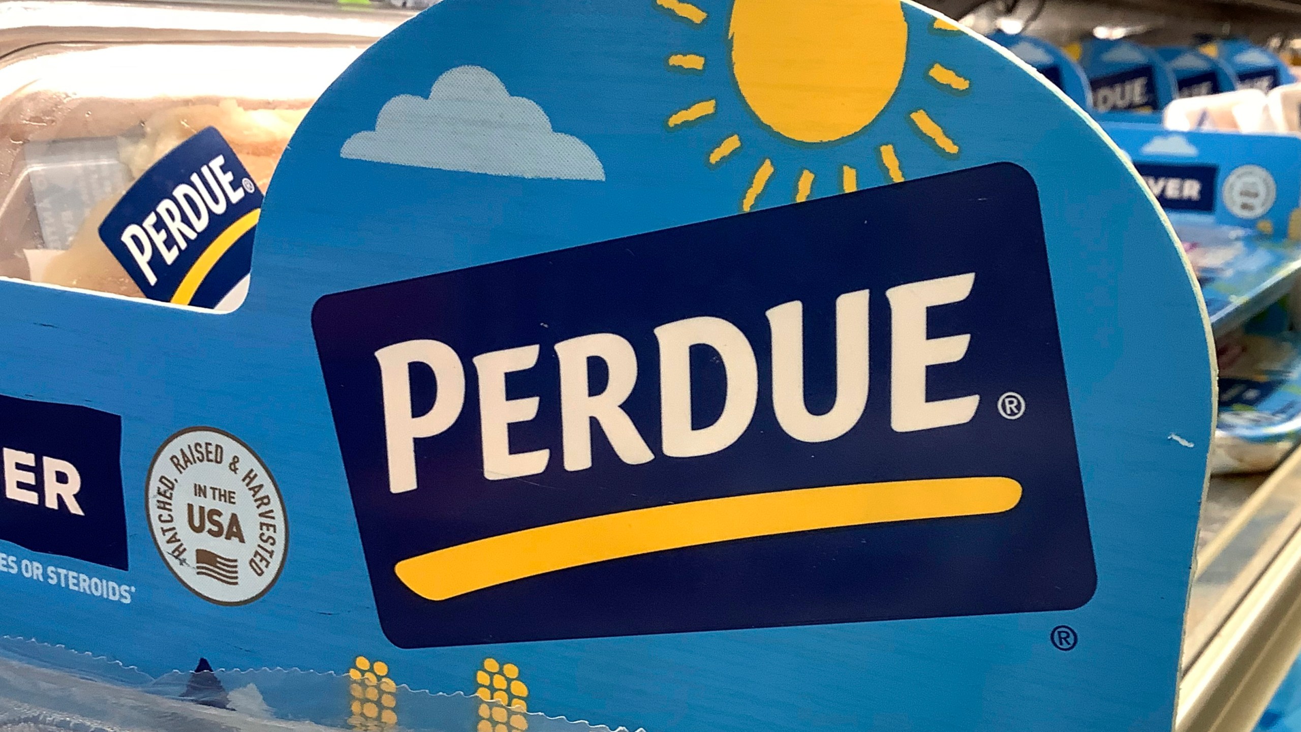 Perdue products sit in a poultry section of a supermarket in Palisades Park, N.J., Sunday, Aug. 18, 2024. (AP Photo/Pablo Salinas)