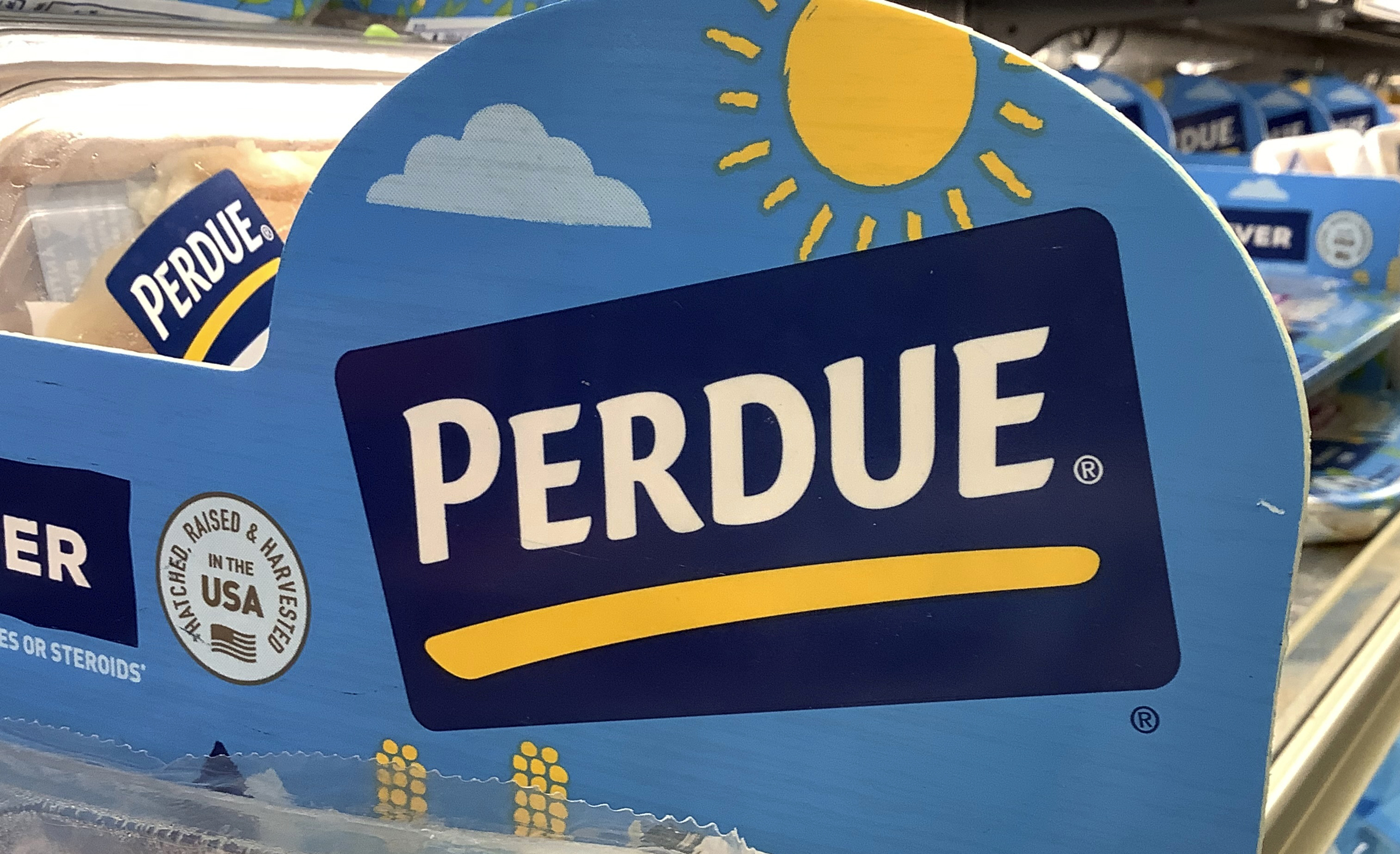 Perdue products sit in a poultry section of a supermarket in Palisades Park, N.J., Sunday, Aug. 18, 2024. (AP Photo/Pablo Salinas)