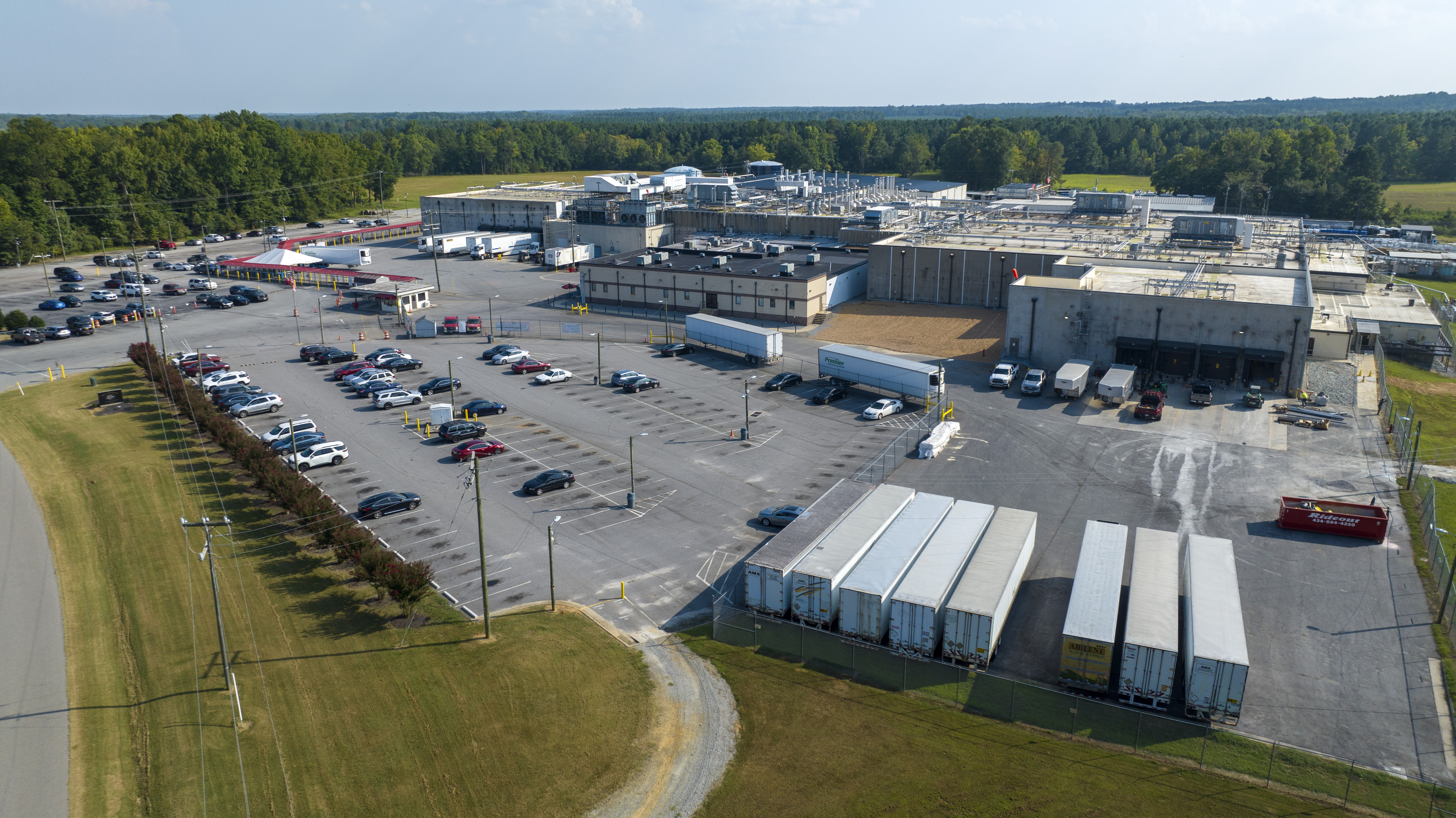 An aerial view of the Boar's Head processing plant Thursday Aug. 29, 2024, in Jarratt, Va. (AP Photo/Steve Helber)