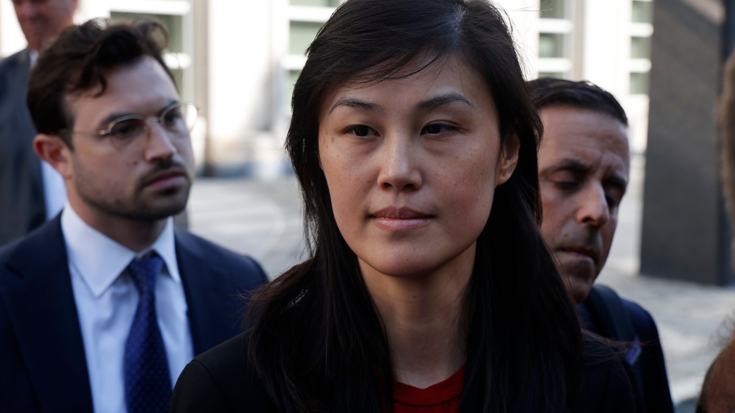 Former New York Governor Kathy Hochul aide Linda Sun leaves Brooklyn Federal Court after her arraignment, Tuesday, Sept. 3, 2024, in New York. (AP Photo/Corey Sipkin)