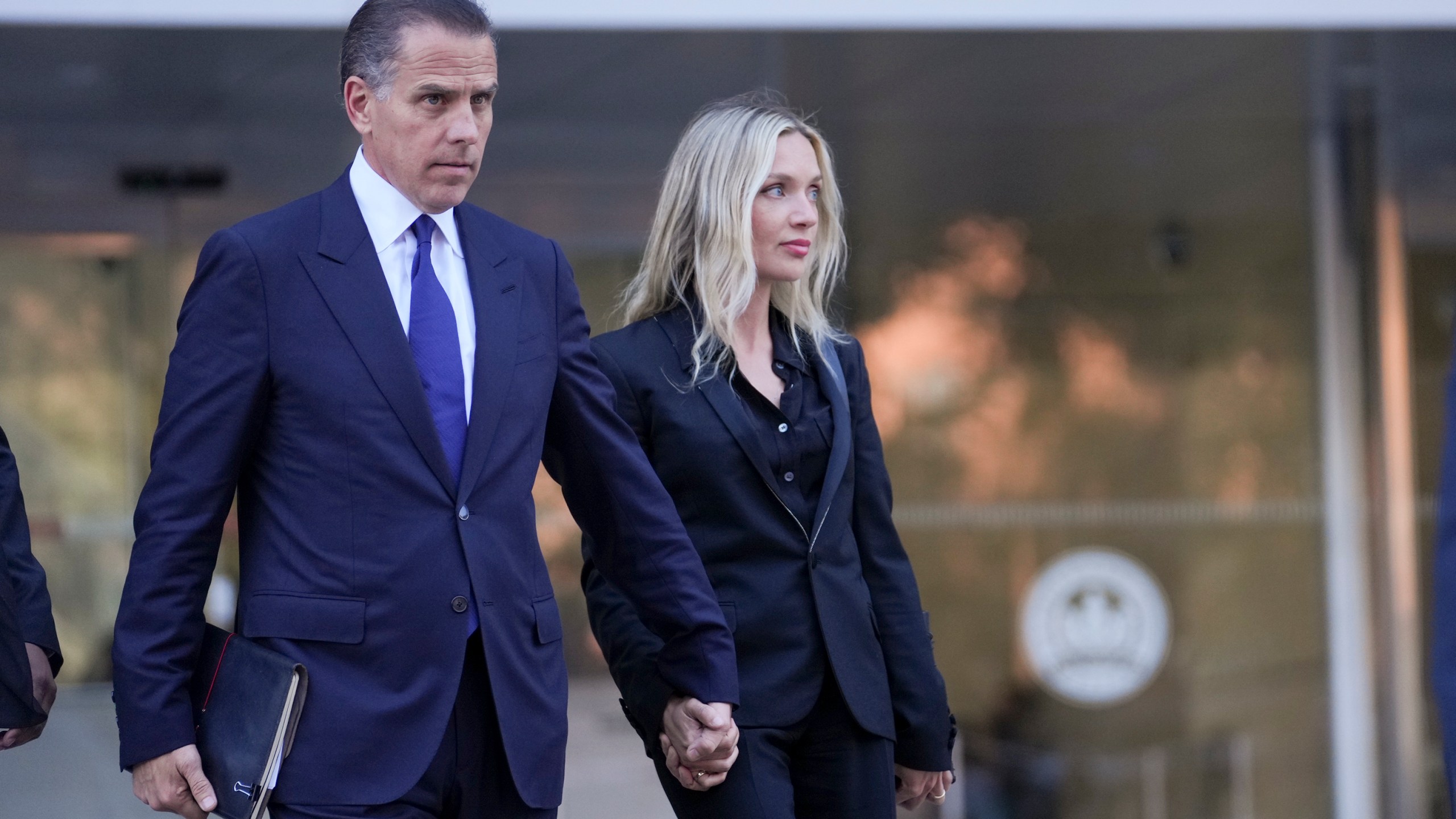 Hunter Biden and his wife Melissa Cohen Biden leaves federal court, Thursday, Sept. 5, 2024, in Los Angeles, after he pled guilty to federal tax charges. (AP Photo/Eric Thayer)