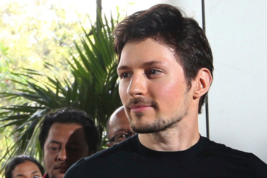 FILE - Telegram co-founder Pavel Durov appears at an event on Aug. 1, 2017 in Jakarta, Indonesia. (AP Photo/Tatan Syuflana, File)