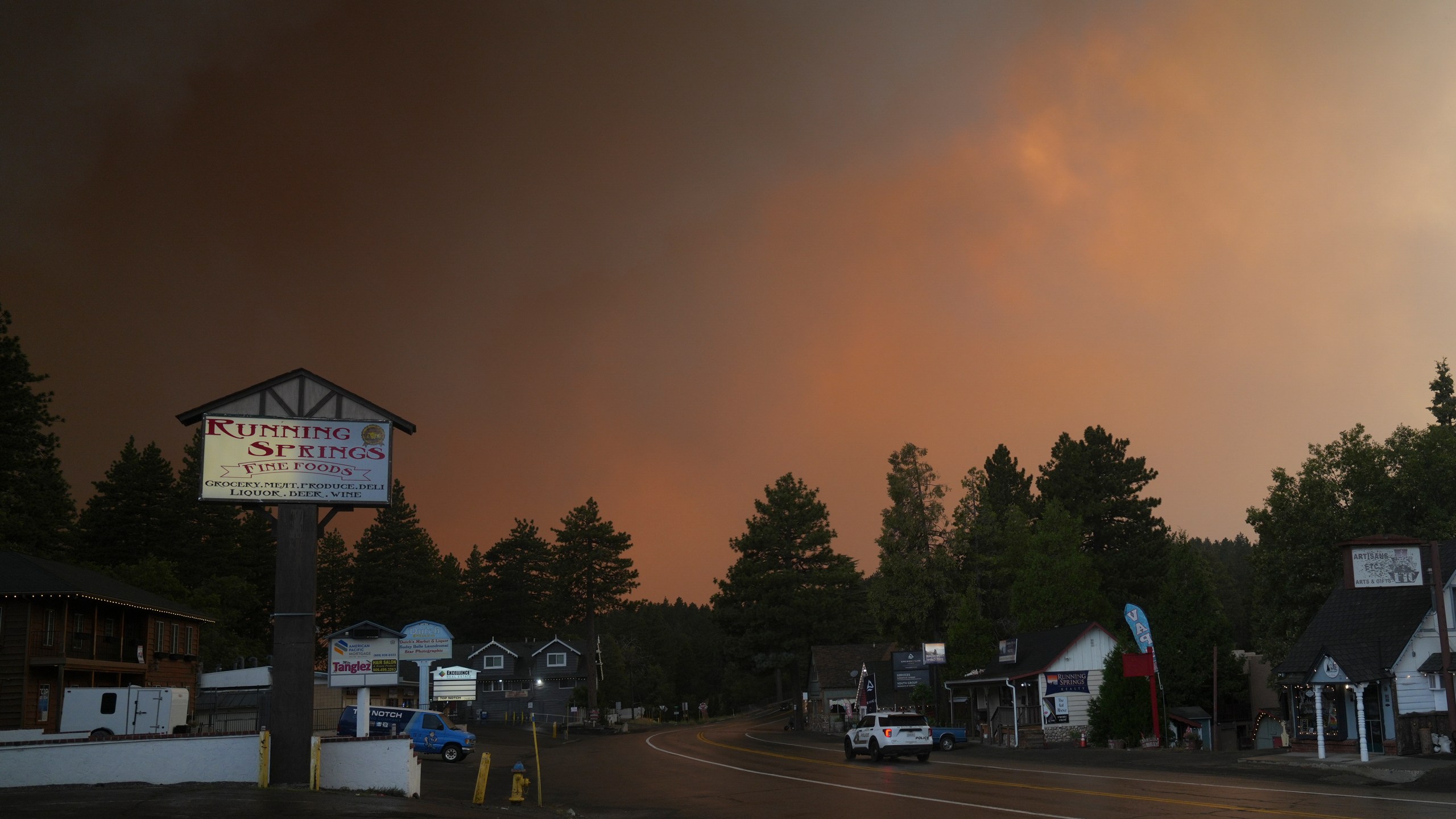 FILE - Smoke from the Line Fire fills the air Saturday, Sept. 7, 2024, in Running Springs, Calif. (AP Photo/Eric Thayer, File)