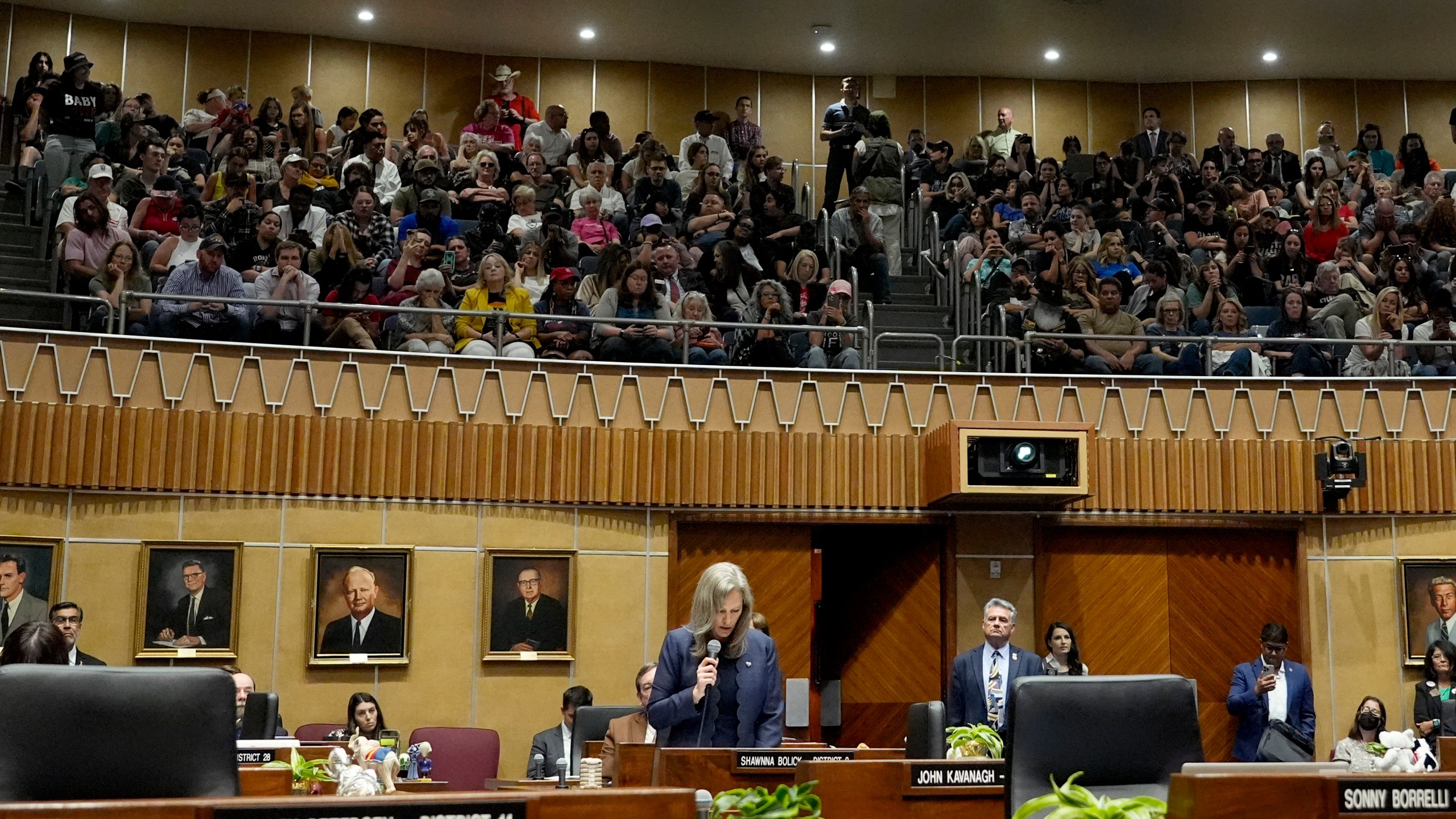 FILE - Arizona Sen. Shawnna Bolick, R-District 2, speaks on May 1, 2024, at the state Capitol in Phoenix. (AP Photo/Matt York, File)