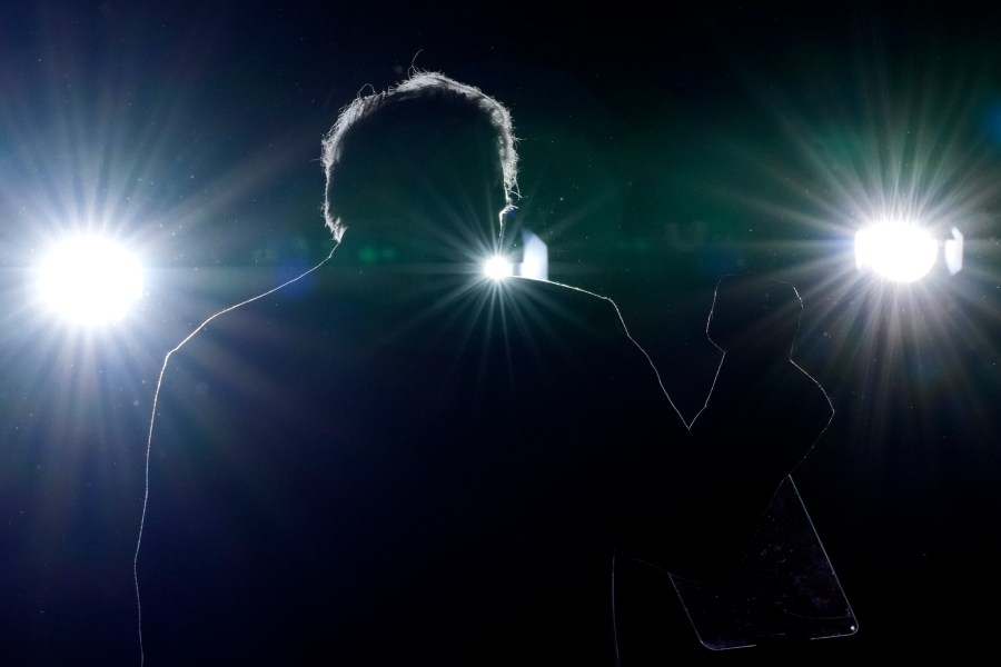 Republican presidential nominee former President Donald Trump speaks during a campaign event at the World Market Center, Friday, Sept.13, 2024, in Las Vegas. (AP Photo/Alex Brandon)