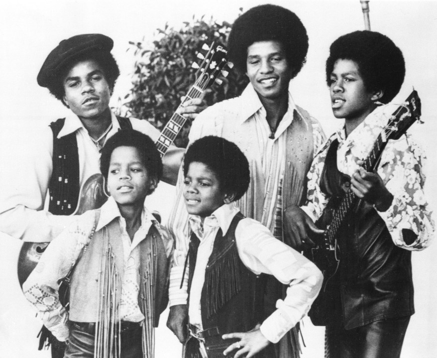 FILE - The Jackson 5, Michael Jackson, front right; Marlon Jackson, front left; Tito Jackson, back left; Jackie Jackson, back center; and Jermaine Jackson, back right; pose for this undated photo together in Los Angeles. (AP Photo, File)