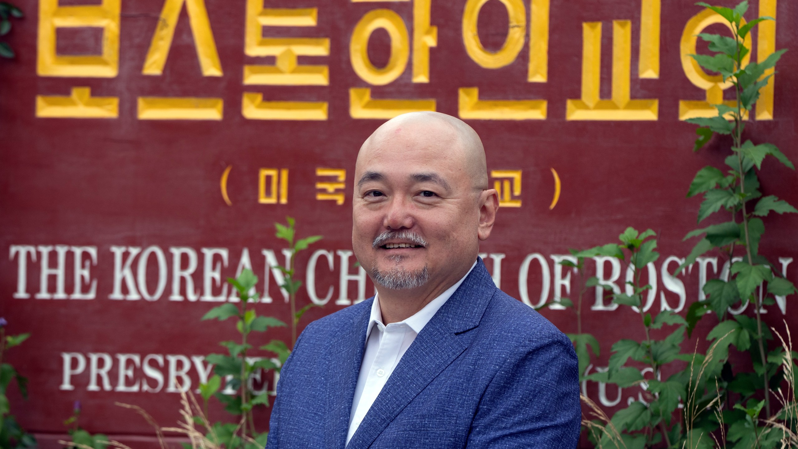 Dr. Soong-Chan Rah poses at the Korean Church of Boston, Saturday, Sept. 7, 2024, in Brookline, Mass. (AP Photo/Michael Dwyer)