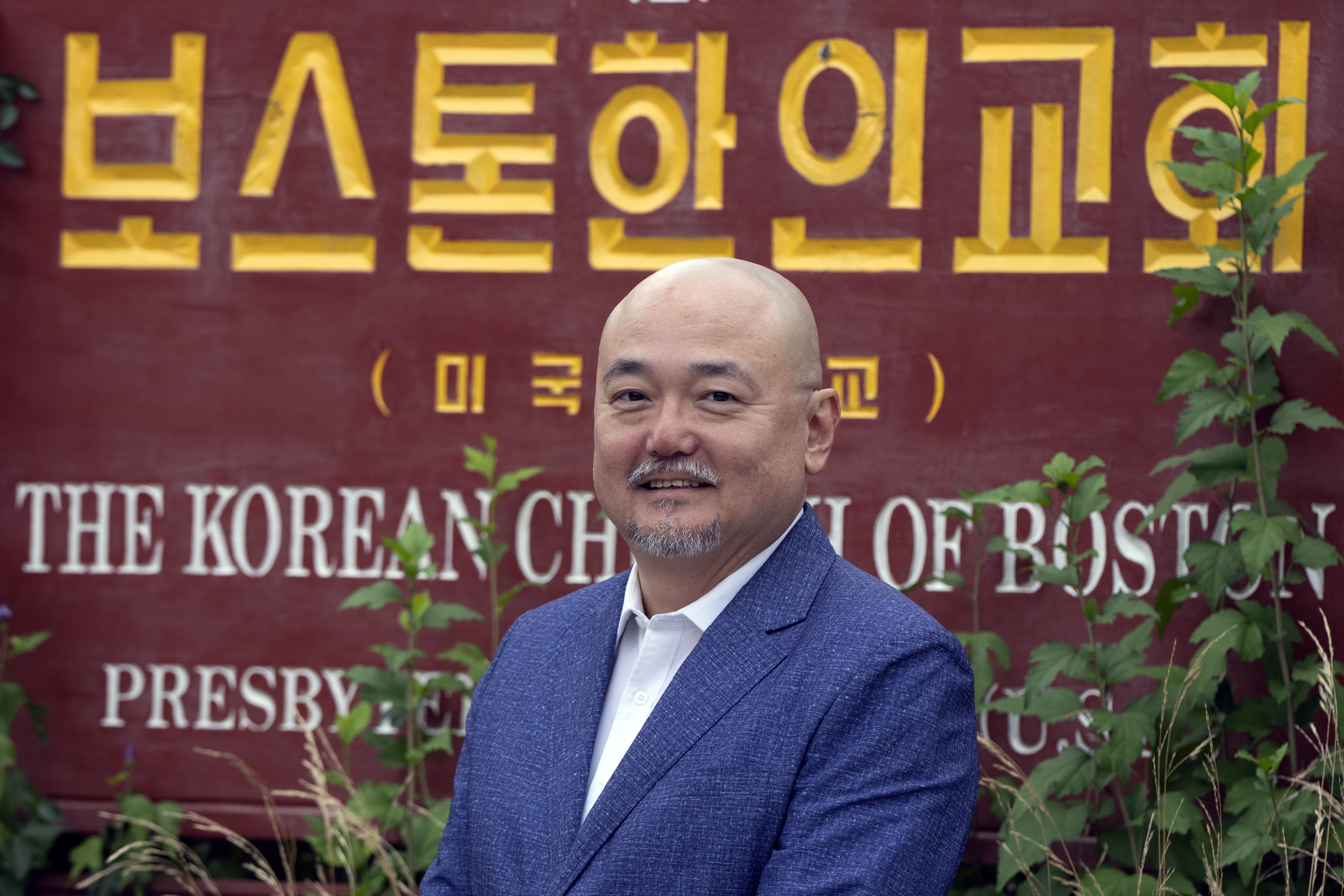 Dr. Soong-Chan Rah poses at the Korean Church of Boston, Saturday, Sept. 7, 2024, in Brookline, Mass. (AP Photo/Michael Dwyer)