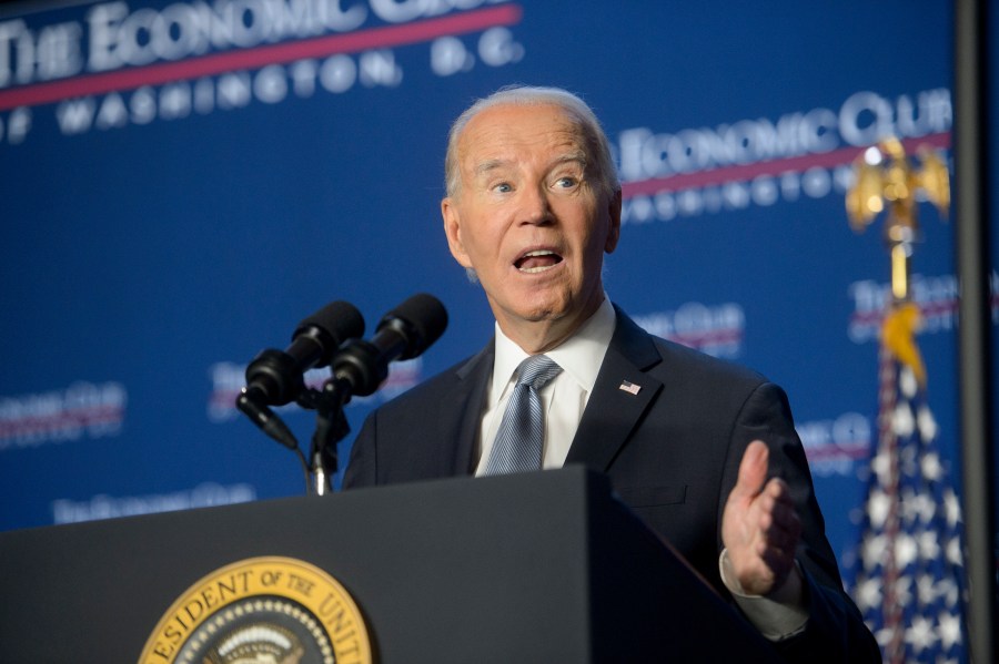 President Joe Biden delivers remarks at the Economic Club of Washington, Wednesday, Sept. 18, 2024, in Washington. (AP Photo/Rod Lamkey, Jr.)