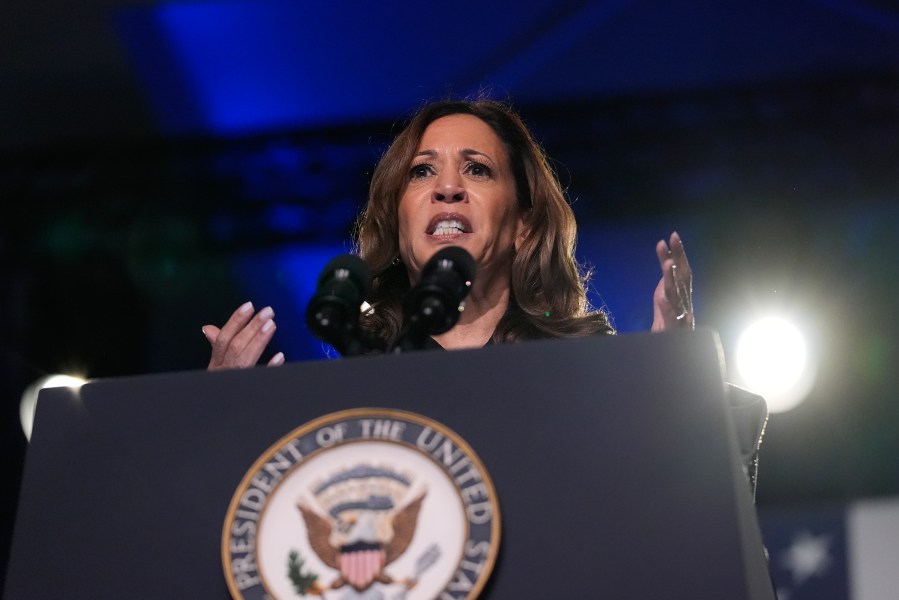 Vice President Kamala Harris speaks during a campaign event on Friday, Sept. 20, 2024, in Atlanta. (AP Photo/Brynn Anderson)