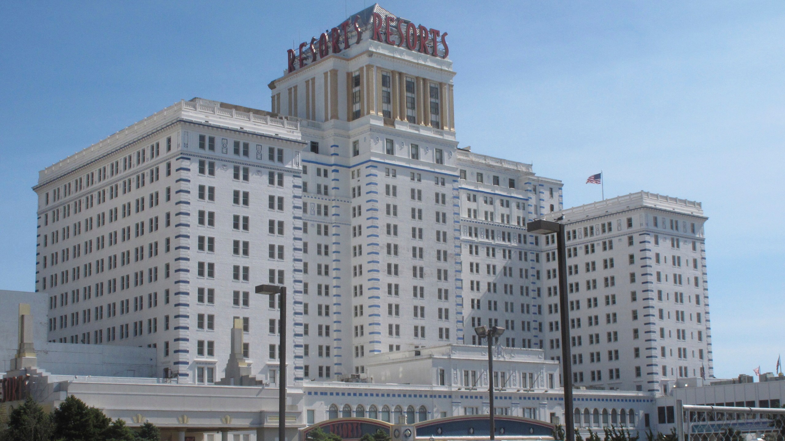 The exterior of Resorts Casino in Atlantic City, N.J. is shown on Oct. 1, 2020. (AP Photo/Wayne Parry)