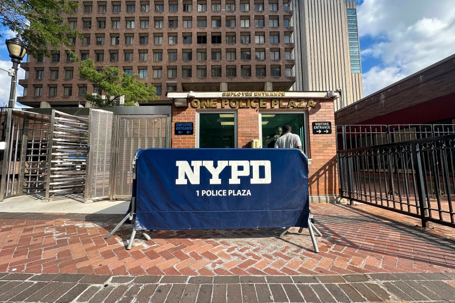 FILE - One Police Plaza, the headquarters of the New York City Police Department, is in lower Manhattan in New York on Sept. 6, 2024. (AP Photo/Ted Shaffrey, file)