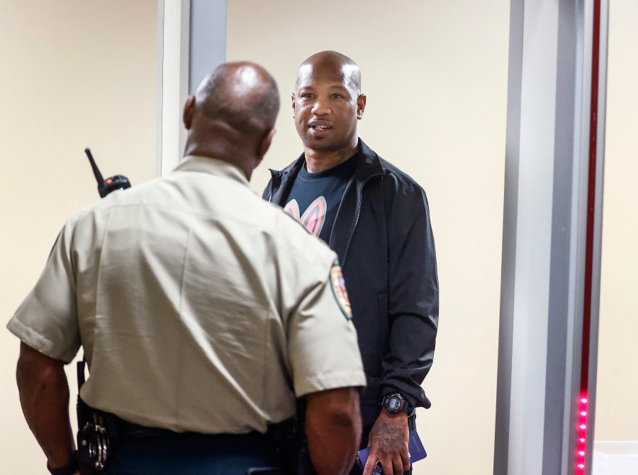 Defendant Hernandez Govan tries to enter court during the murder trial of rapper Young Dolph in Memphis, Tenn., Monday, Sept. 23, 2024. (Mark Weber/Daily Memphian via AP, Pool)