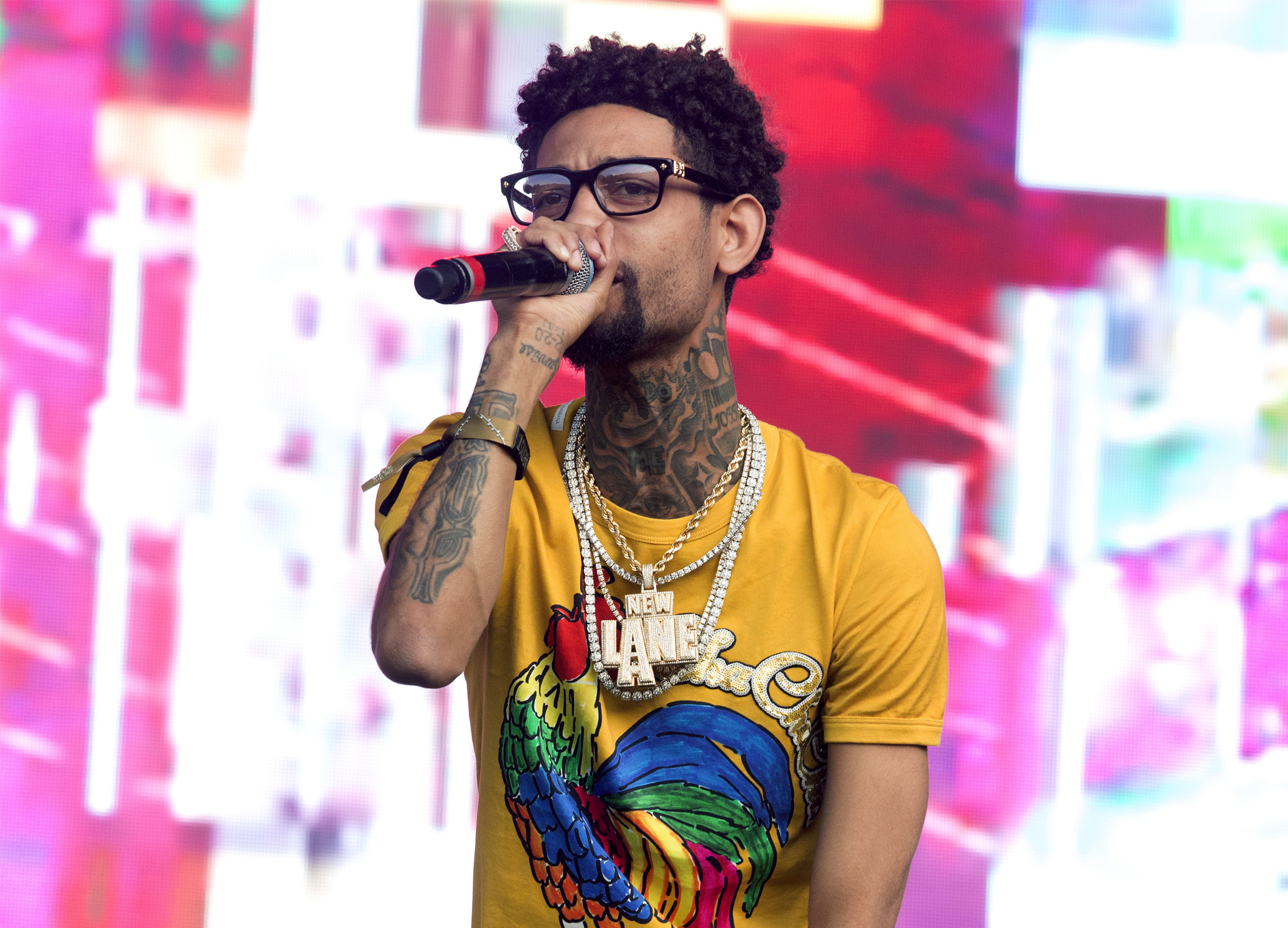 FILE - Philadelphia rapper PnB Rock performs at the 2018 Firefly Music Festival in Dover, Del., June 16, 2018. (Photo by Owen Sweeney/Invision/AP, File)