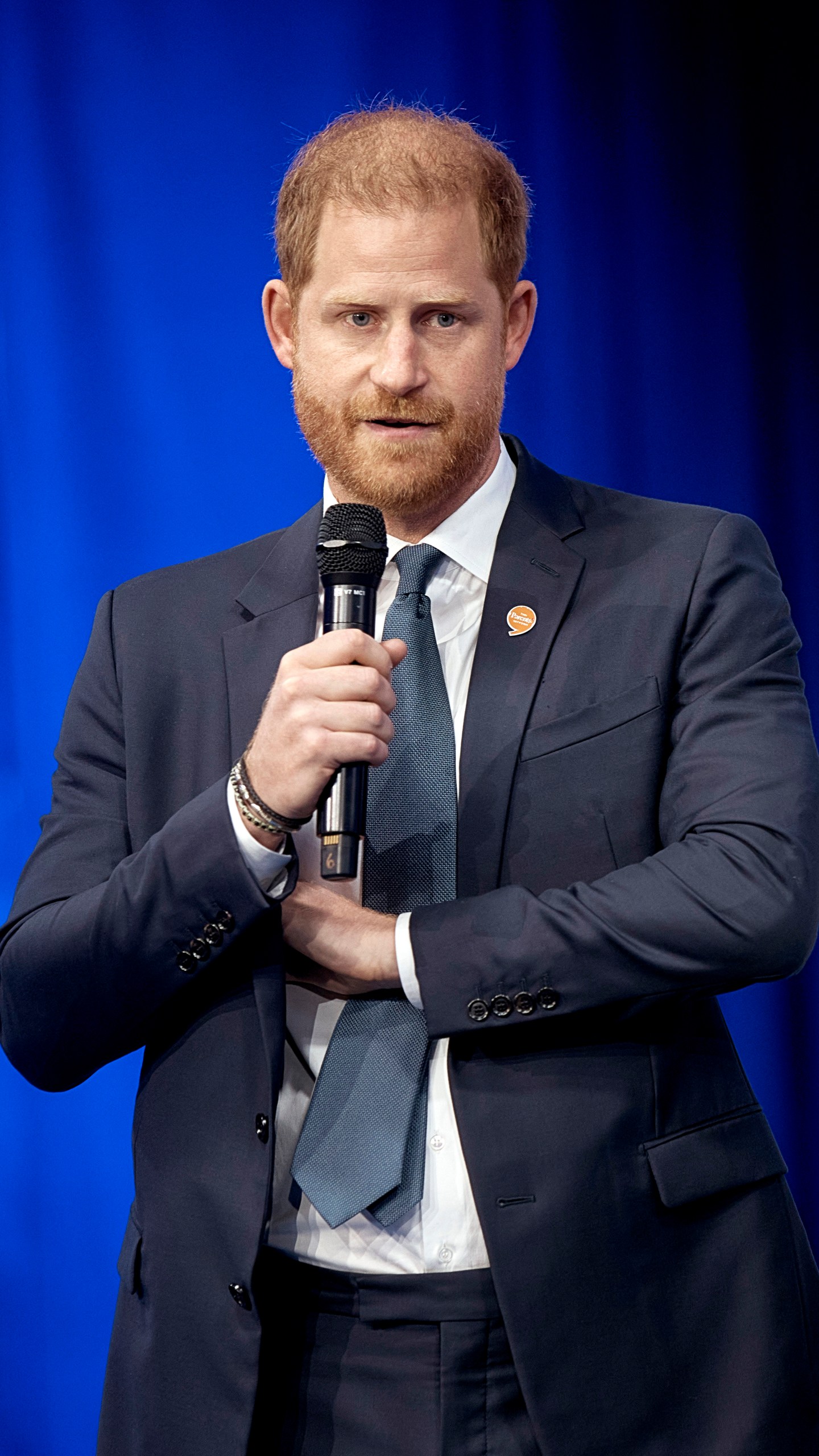 Prince Harry speaks during the Clinton Global Initiative on Tuesday, Sept. 24, 2024, in New York. (AP Photo/Andres Kudacki)