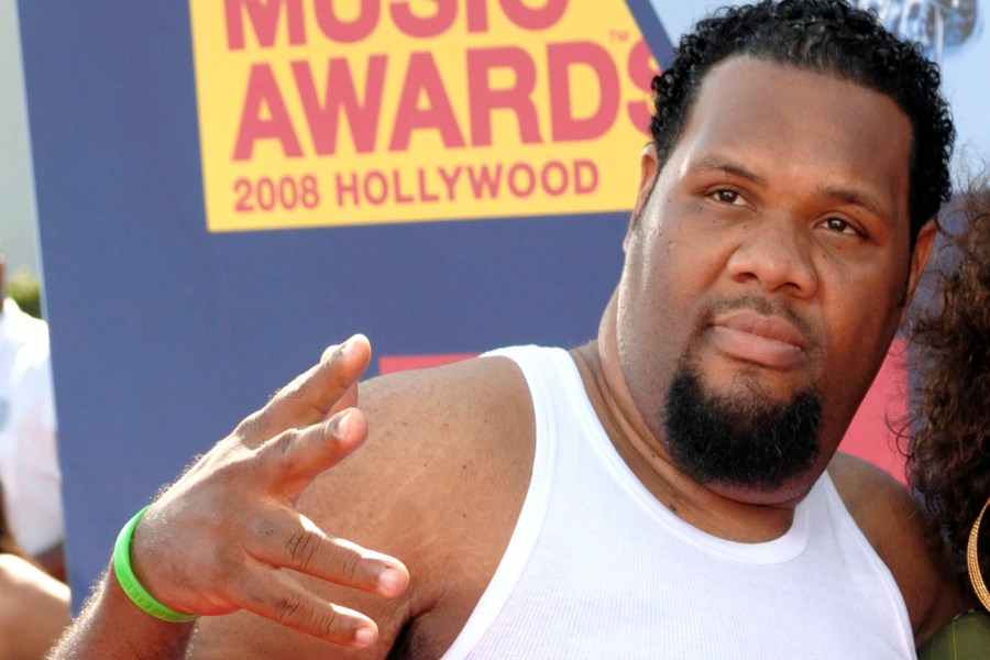 FILE - DJ Fatman Scoop arrives at the 2008 MTV Video Music Awards held at Paramount Pictures Studio Lot in Los Angeles on Sunday, Sept. 7, 2008. (AP Photo/Chris Pizzello, File)