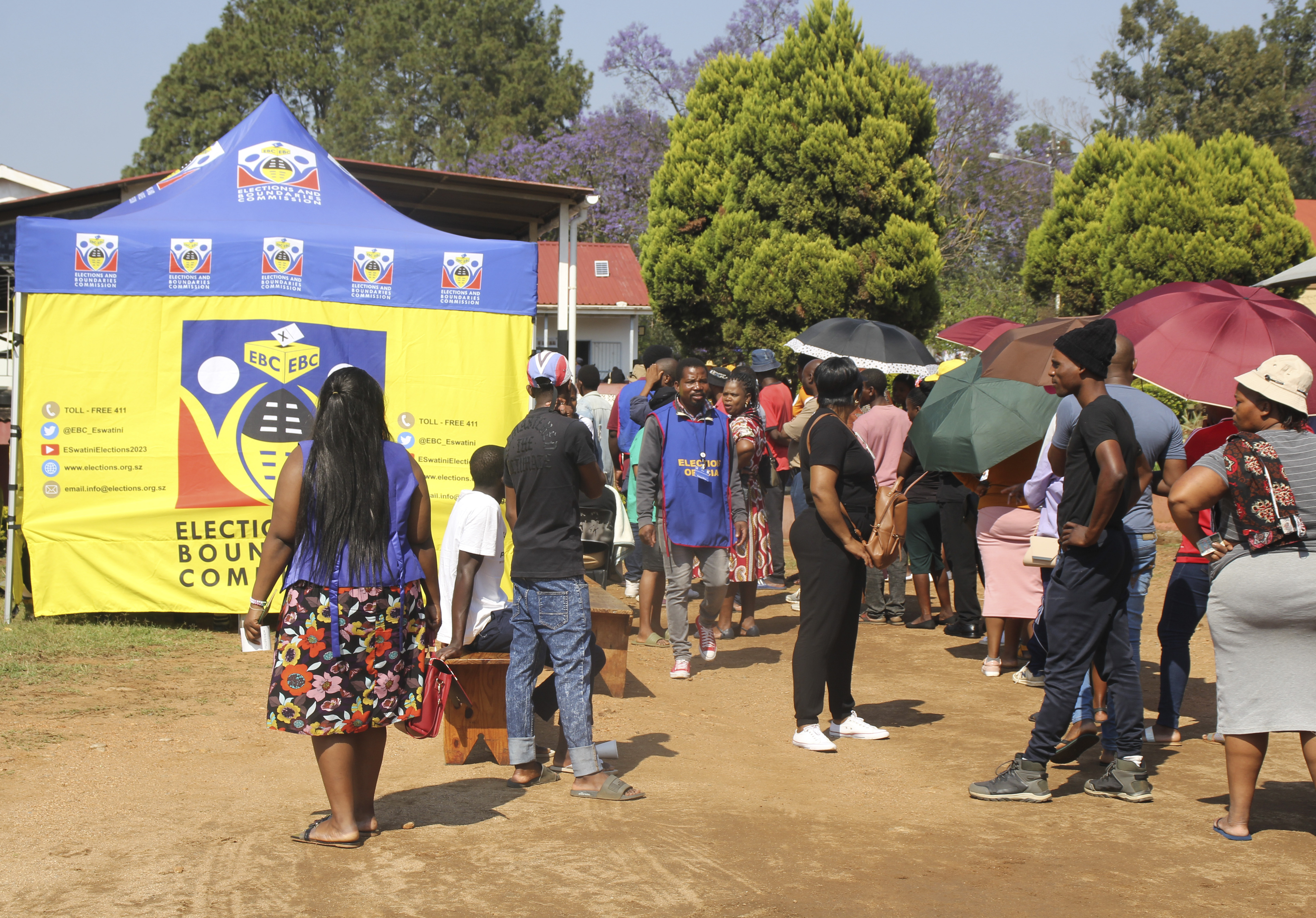 FILE - Voters queue to cast their votes in Manzini, Eswatini, Friday, Sept. 29, 2023 (AP Photo, File)