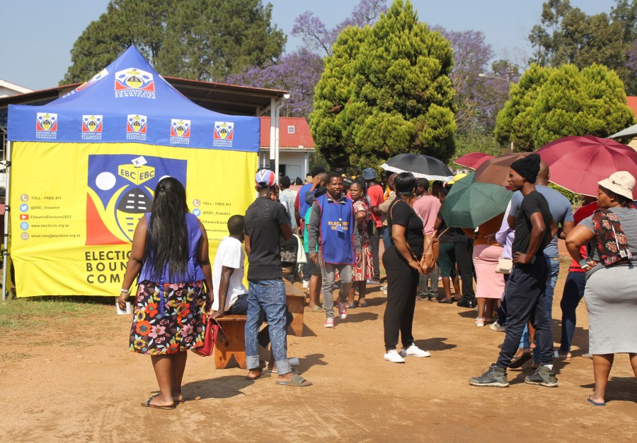 FILE - Voters queue to cast their votes in Manzini, Eswatini, Friday, Sept. 29, 2023 (AP Photo, File)