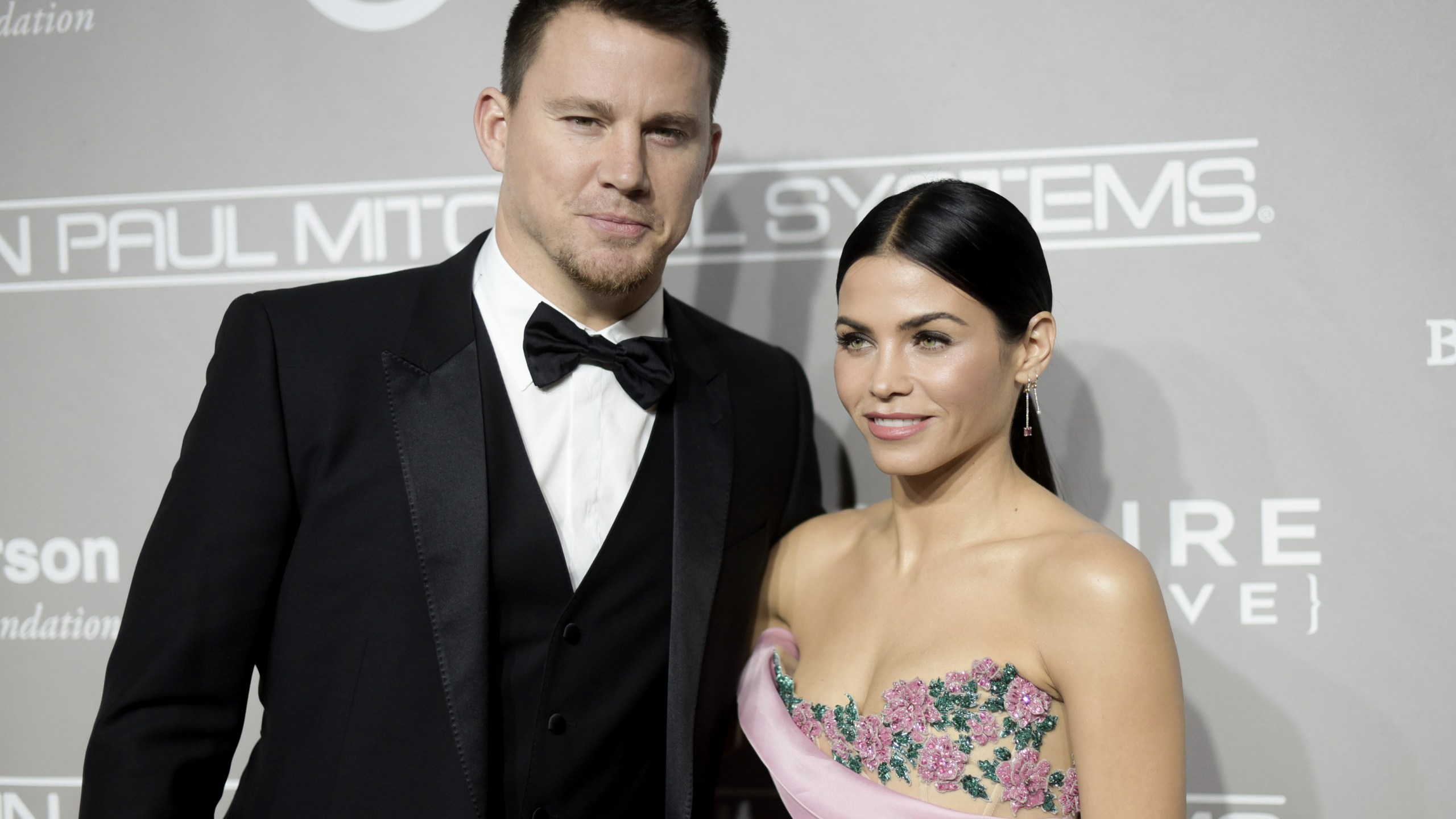 FILE - Channing Tatum, left, and Jenna Dewan Tatum attend the 5th Annual Baby2Baby Gala Honoring Jennifer Garner held at 3Labs in Culver City, Calif., Nov. 12, 2016. (Richard Shotwell/Invision/AP, File)