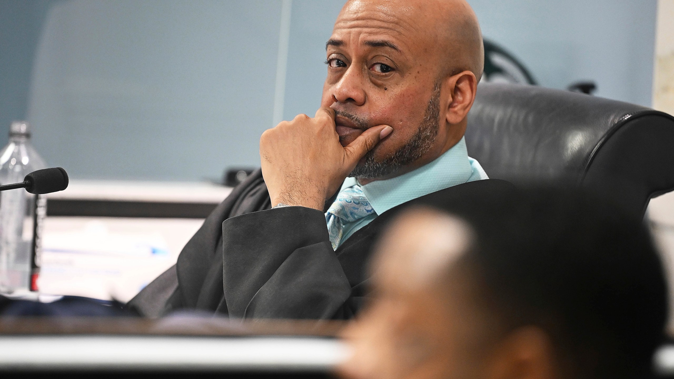 FILE - Judge Kenneth King listens to testimony during a case in Detroit, Jan. 23, 2024. (Clarence Tabb Jr./Detroit News via AP, File)