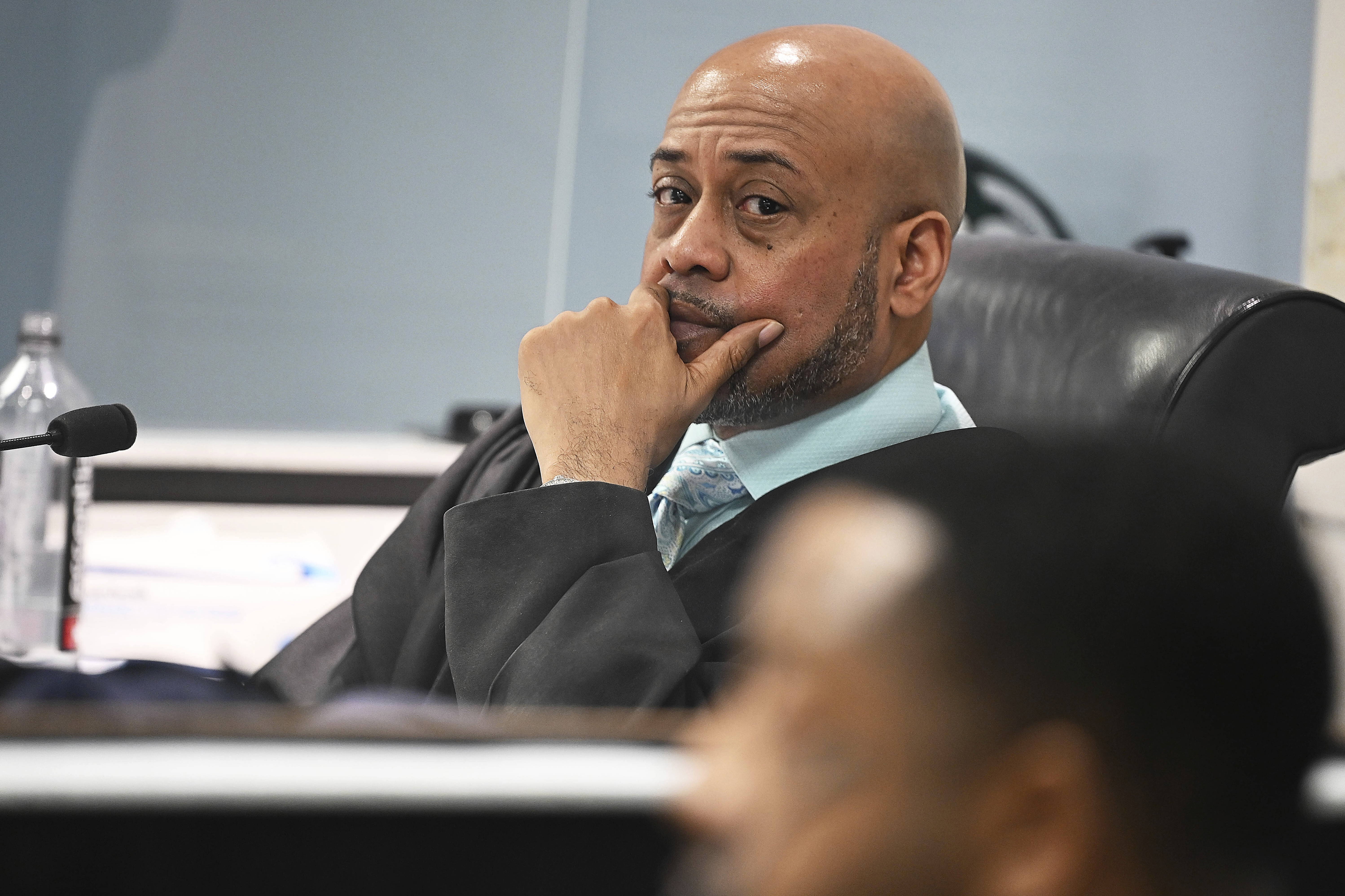 FILE - Judge Kenneth King listens to testimony during a case in Detroit, Jan. 23, 2024. (Clarence Tabb Jr./Detroit News via AP, File)