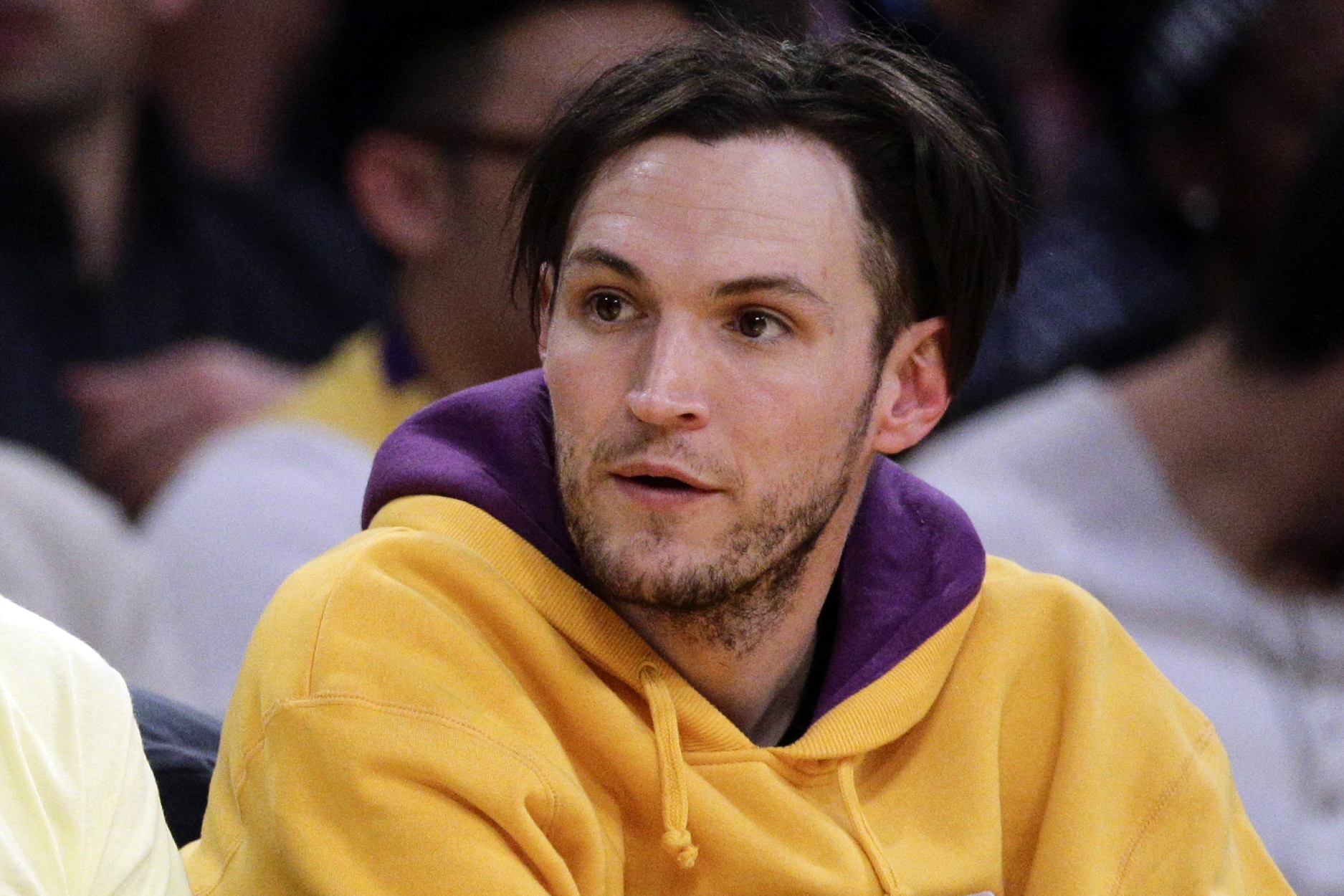 FILE - Musician Josh Klinghoffer attends an NBA basketball game between the Los Angeles Lakers and the Los Angeles Clippers in Los Angeles, March 6, 2014. (AP Photo/Jae C. Hong, File)