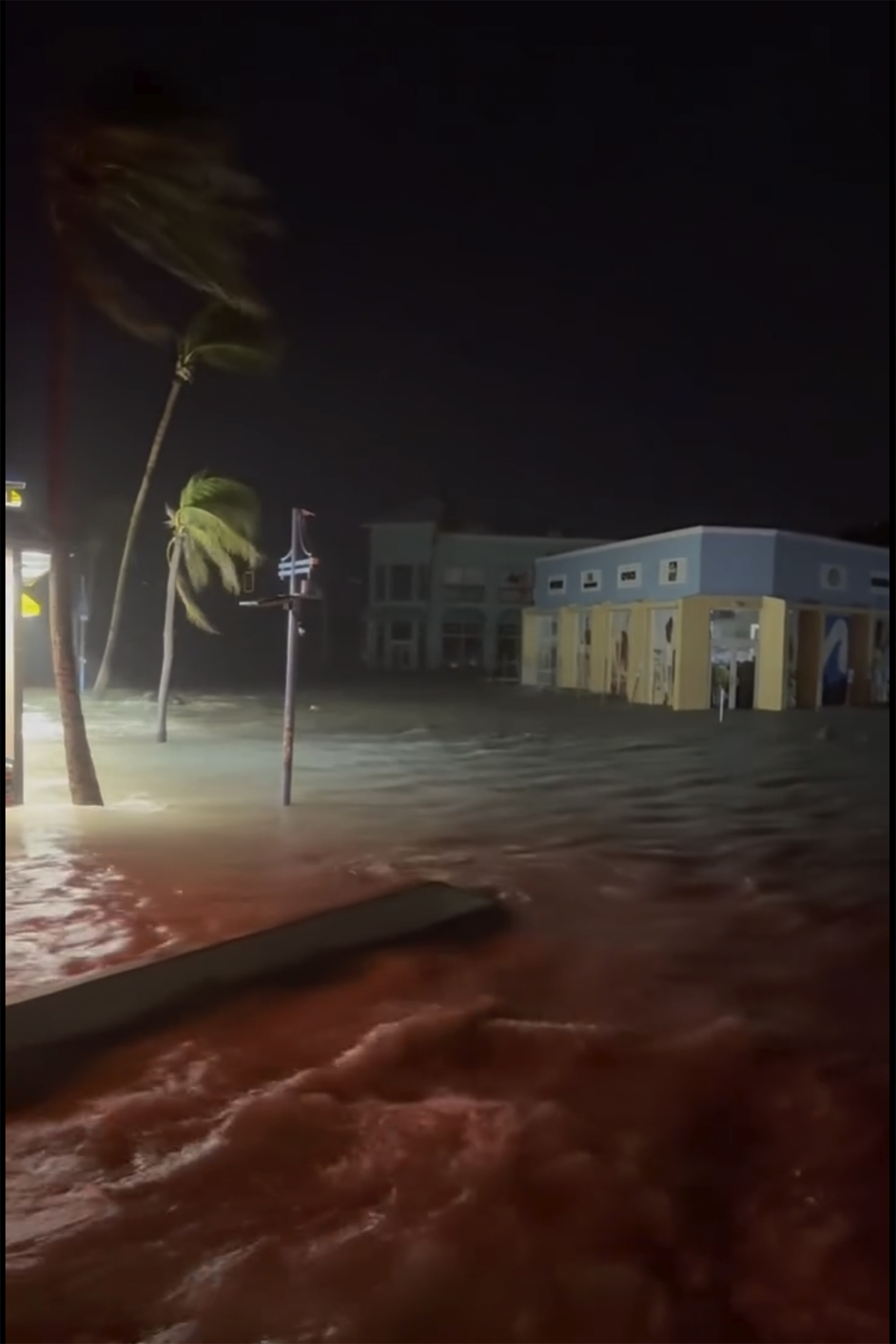 This photo provided by Lee County Sheriff's office shows floodwaters by Hurricane Helene in Fort Myers Beach, Fla., on Thursday, Sept. 26, 2024. (Lee County Sheriff's Office via AP)