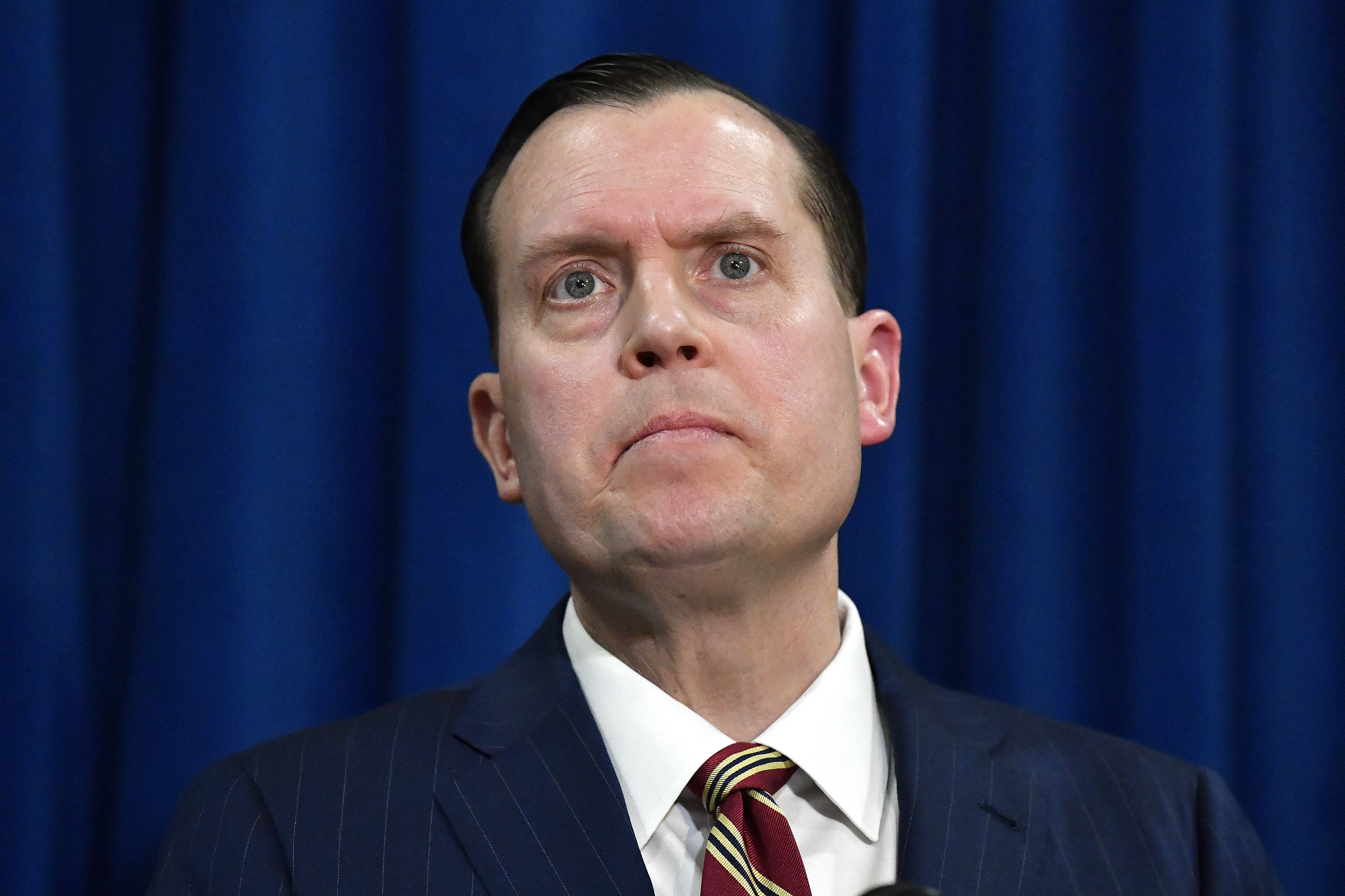 FILE - Kentucky Attorney General Russell Coleman speaks in Frankfort, Ky., Tuesday, Jan. 2, 2024. (AP Photo/Timothy D. Easley)