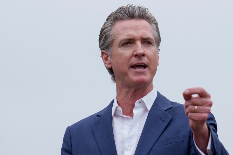 FILE - California Gov. Gavin Newsom speaks during a press conference in Los Angeles, Wednesday, Sept. 25, 2024. (AP Photo/Eric Thayer, File)