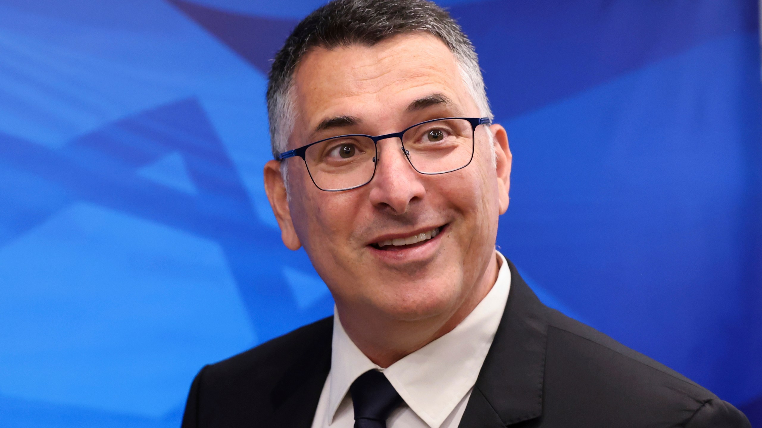 FILE - Israeli Minister of Justice Gideon Saar arrives for the first weekly cabinet meeting of the new government in Jerusalem, Sunday, June 20, 2021. (Emmanuel Dunand/Pool Photo via AP, File)