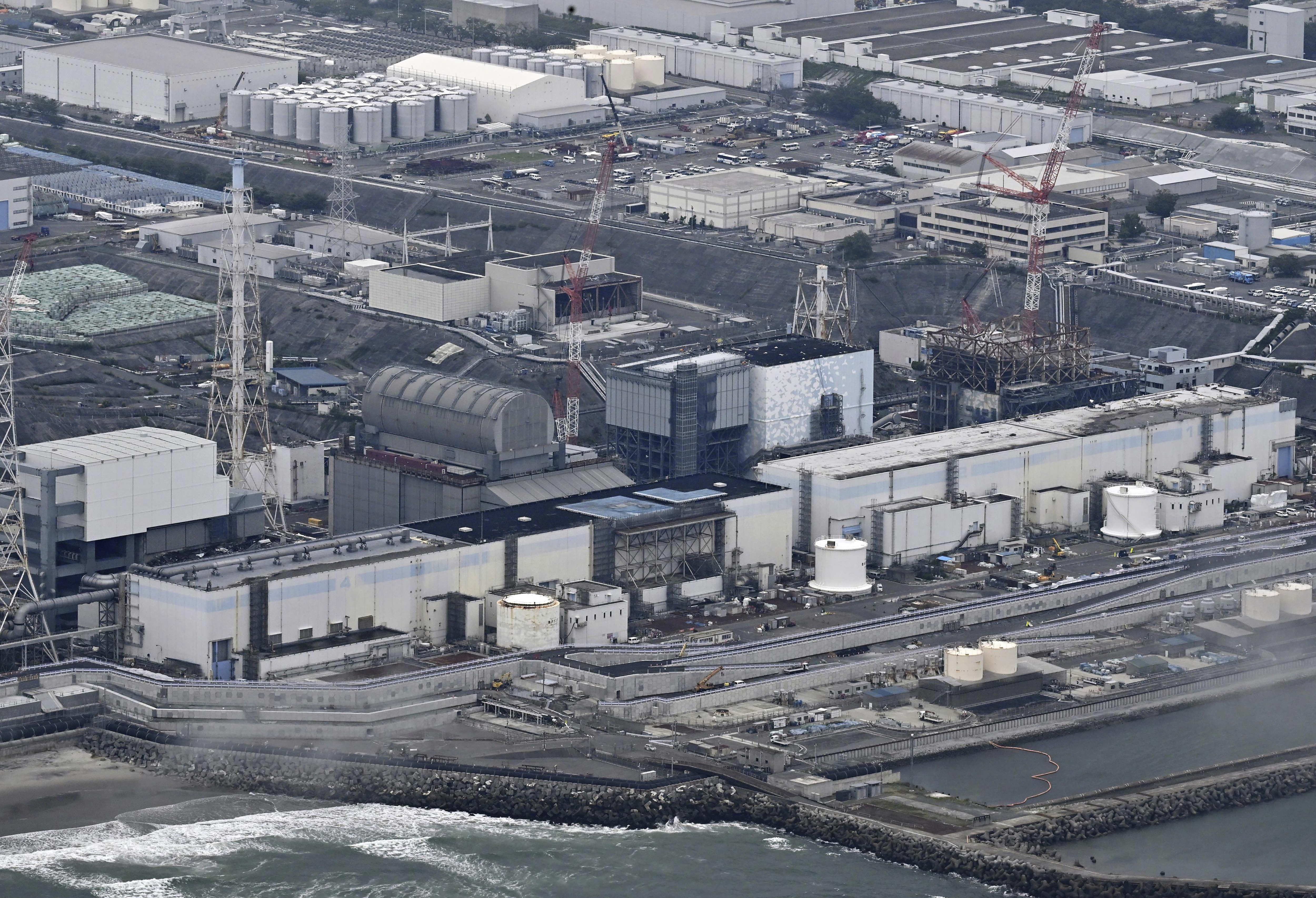 This photo shows the Fukushima Daiichi nuclear power plant in Okuma, Fukushima prefecture, northern Japan, on Aug. 22, 2024. (Kyodo News via AP)