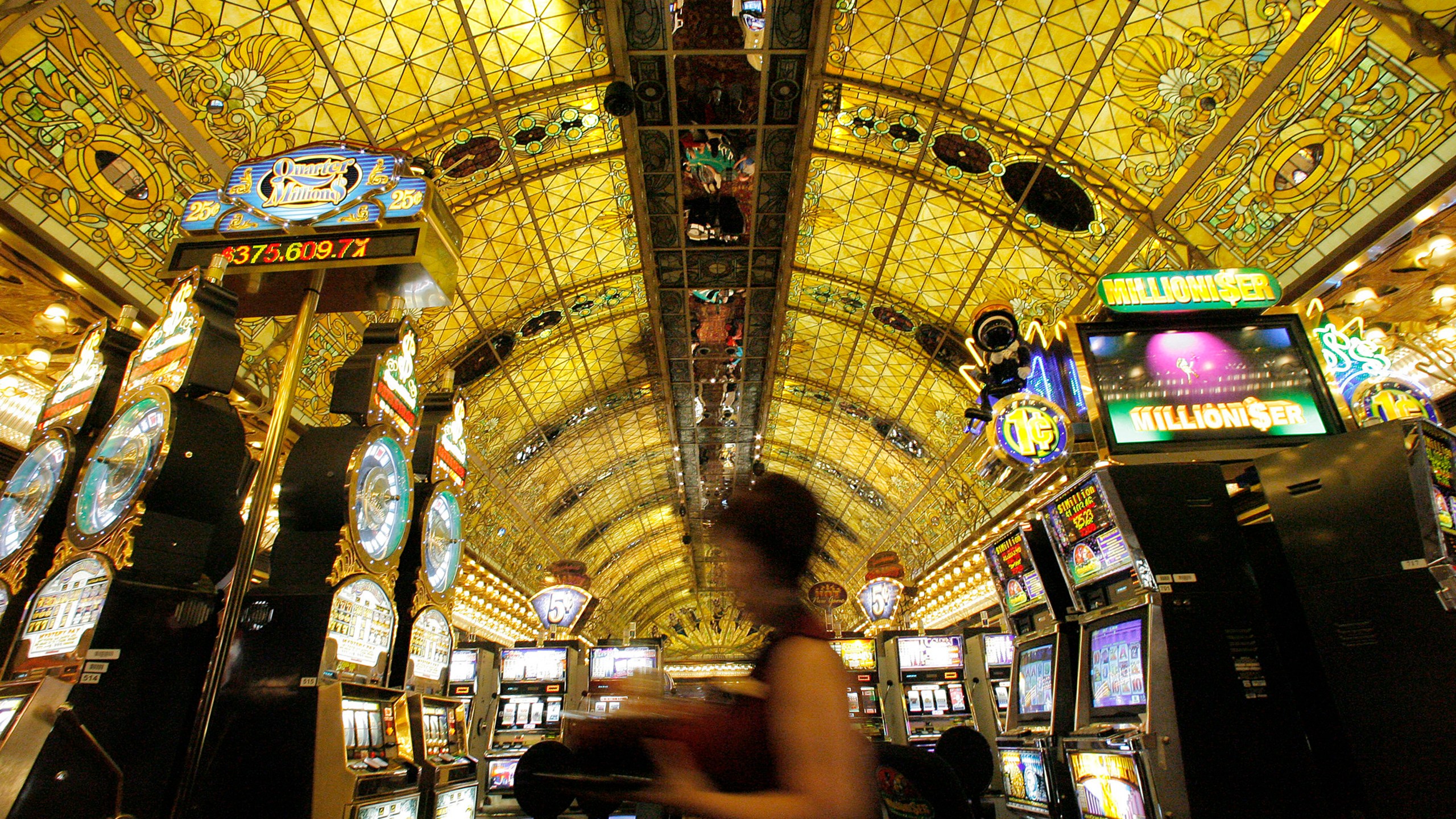 FILE - - Stained glass covers the ceiling at the Tropicana Resort & Casino on Wednesday, March 28, 2007, in Las Vegas. (AP Photo/Jae C. Hong, File)