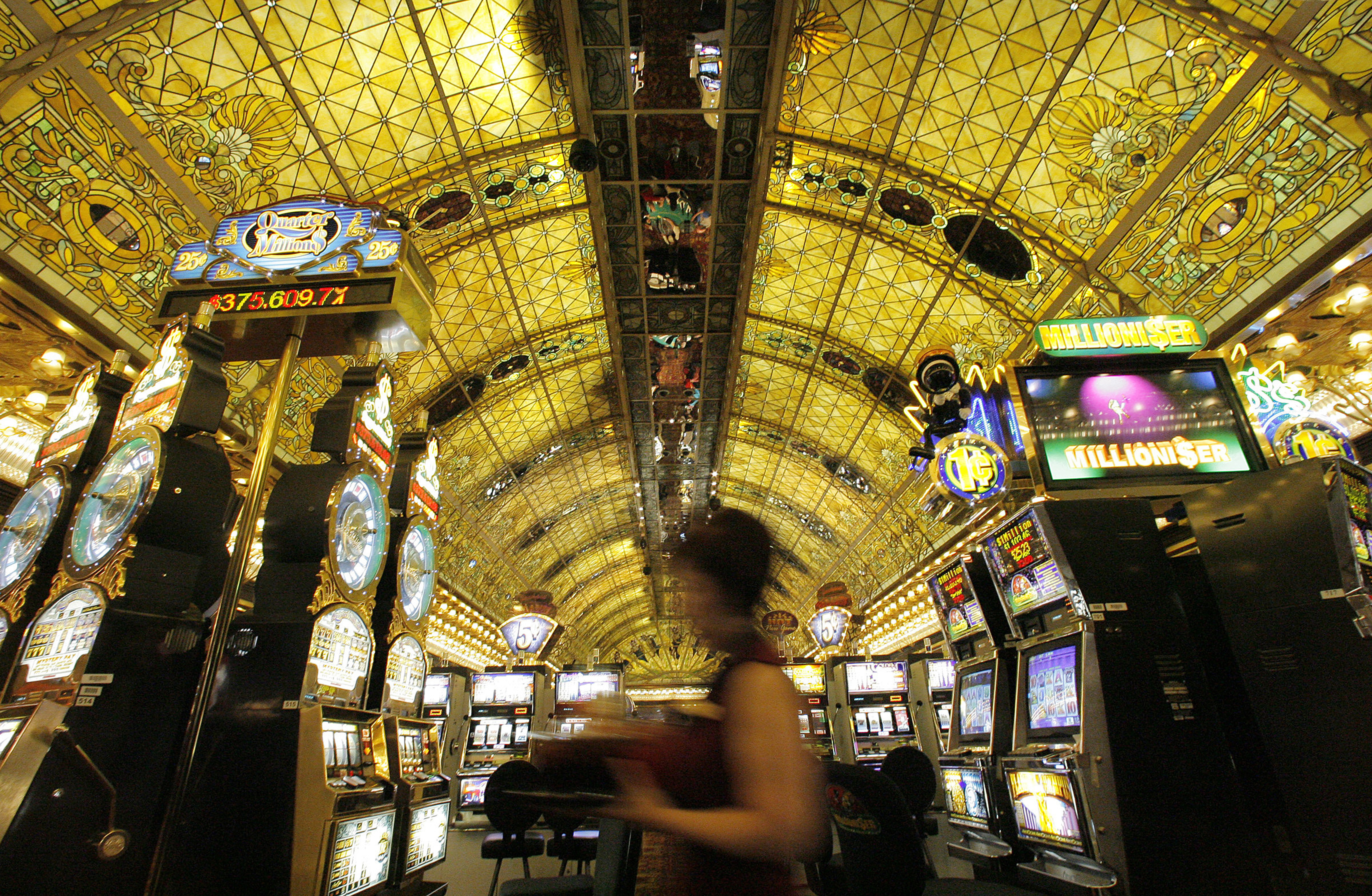 FILE - - Stained glass covers the ceiling at the Tropicana Resort & Casino on Wednesday, March 28, 2007, in Las Vegas. (AP Photo/Jae C. Hong, File)