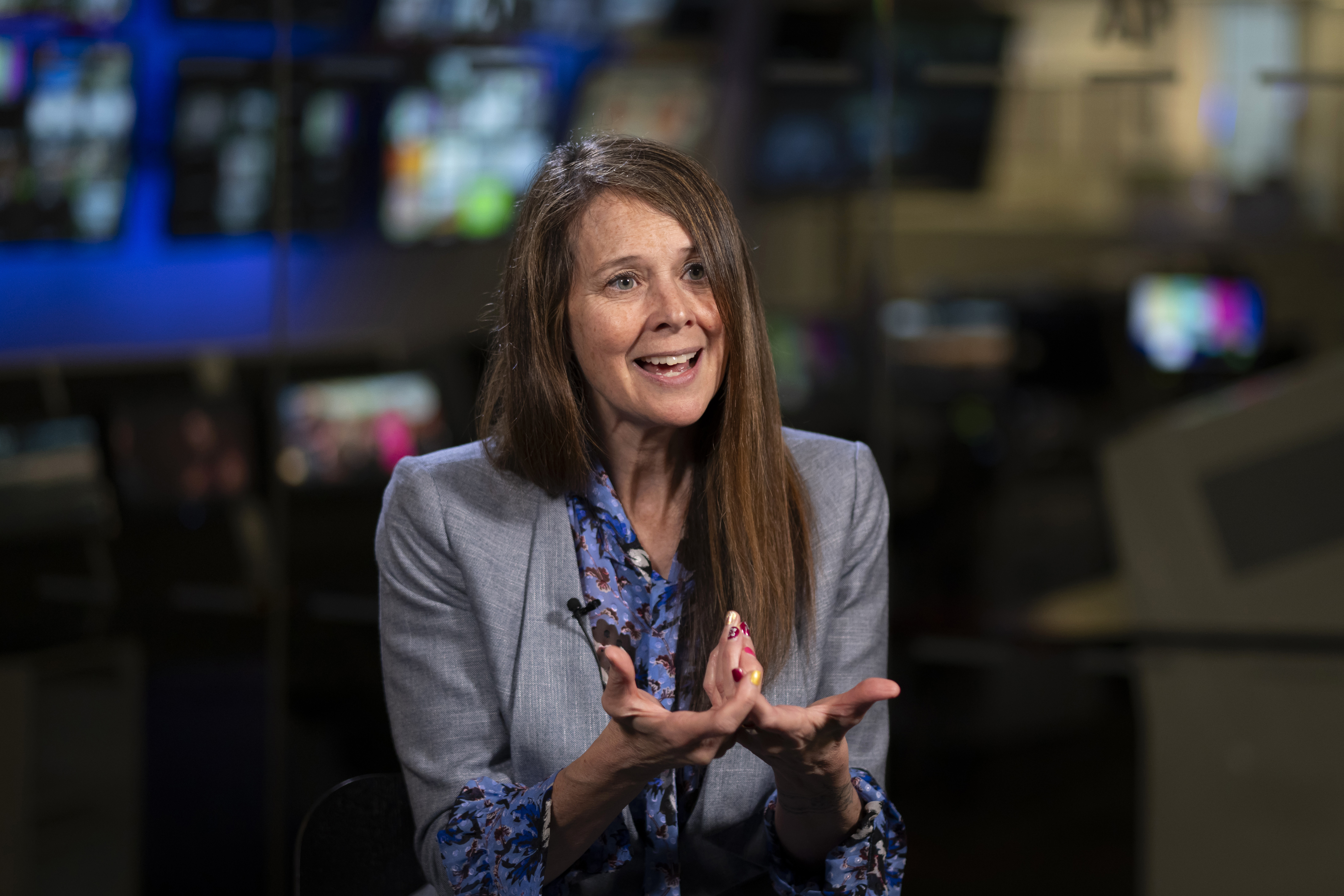 FILE - Director of the U.S. Cybersecurity and Infrastructure Security Agency (CISA) Jen Easterly speaks to The Associated Press in Washington, Wednesday, Oct. 2, 2024. (AP Photo/Ben Curtis, File)