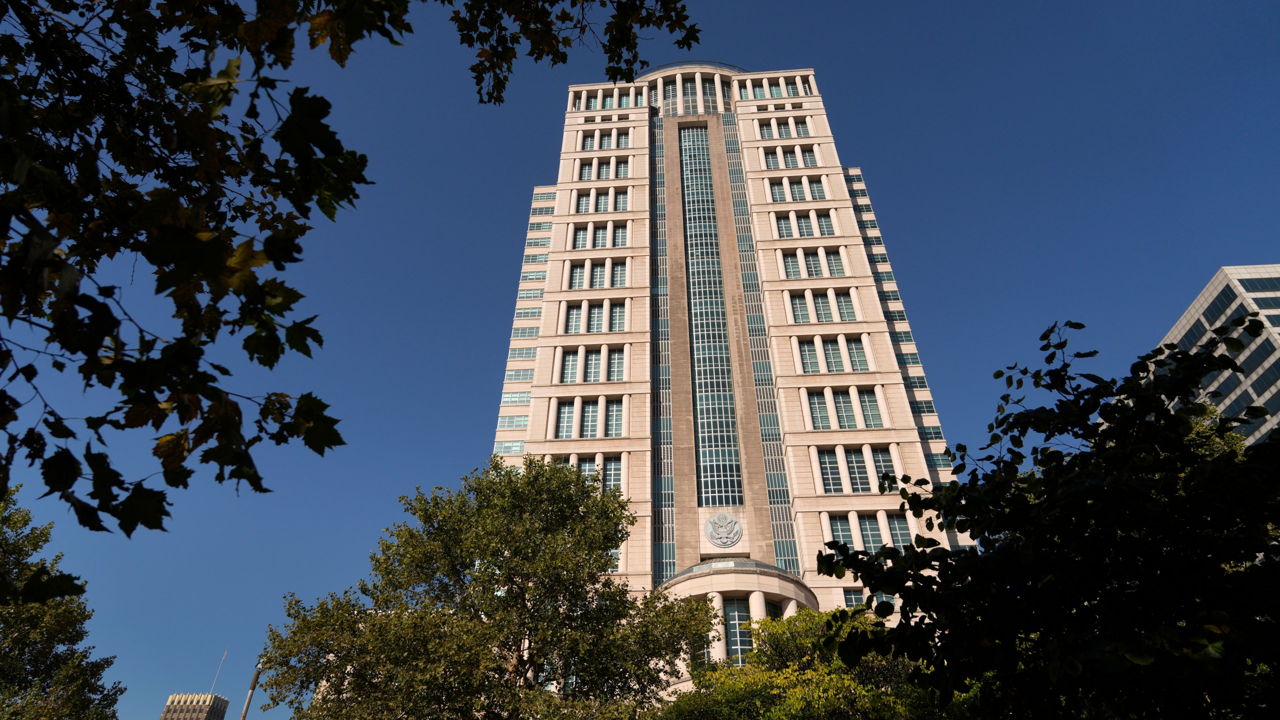 Thomas F. Eagleton United States Courthouse is shown Thursday, Oct. 10, 2024, in St. Louis. (AP Photo/Jeff Roberson)