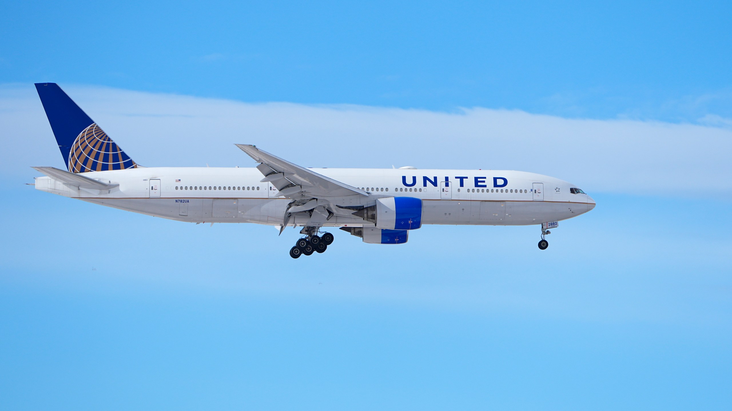 FILE - A United Airlines jetliner glides in for a landing at Denver International Airport on Jan. 16, 2024, in Denver. (AP Photo/David Zalubowski, File)