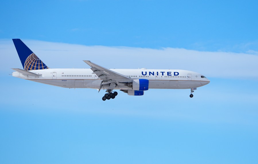 FILE - A United Airlines jetliner glides in for a landing at Denver International Airport on Jan. 16, 2024, in Denver. (AP Photo/David Zalubowski, File)